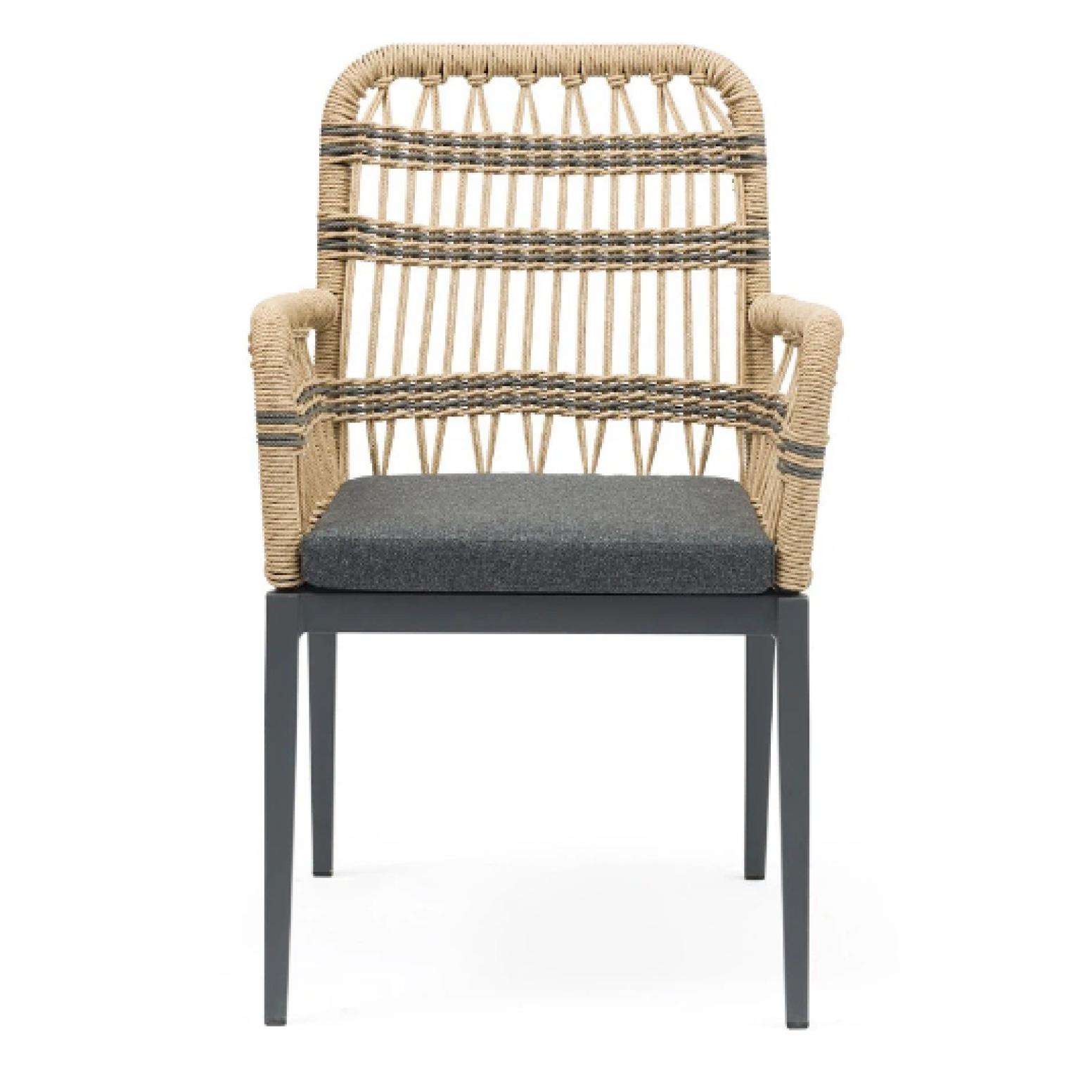 艺心家居 Outdoor furniture Product 《Beige rope with armrest outdoor chair》【图1】