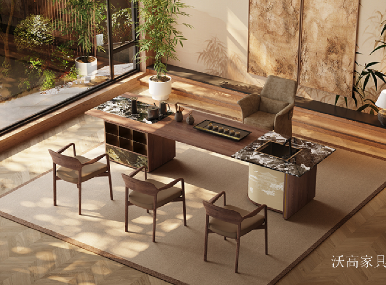 沃高家具 Home Furniture Product 《Modern Oriental tea table》【图2】