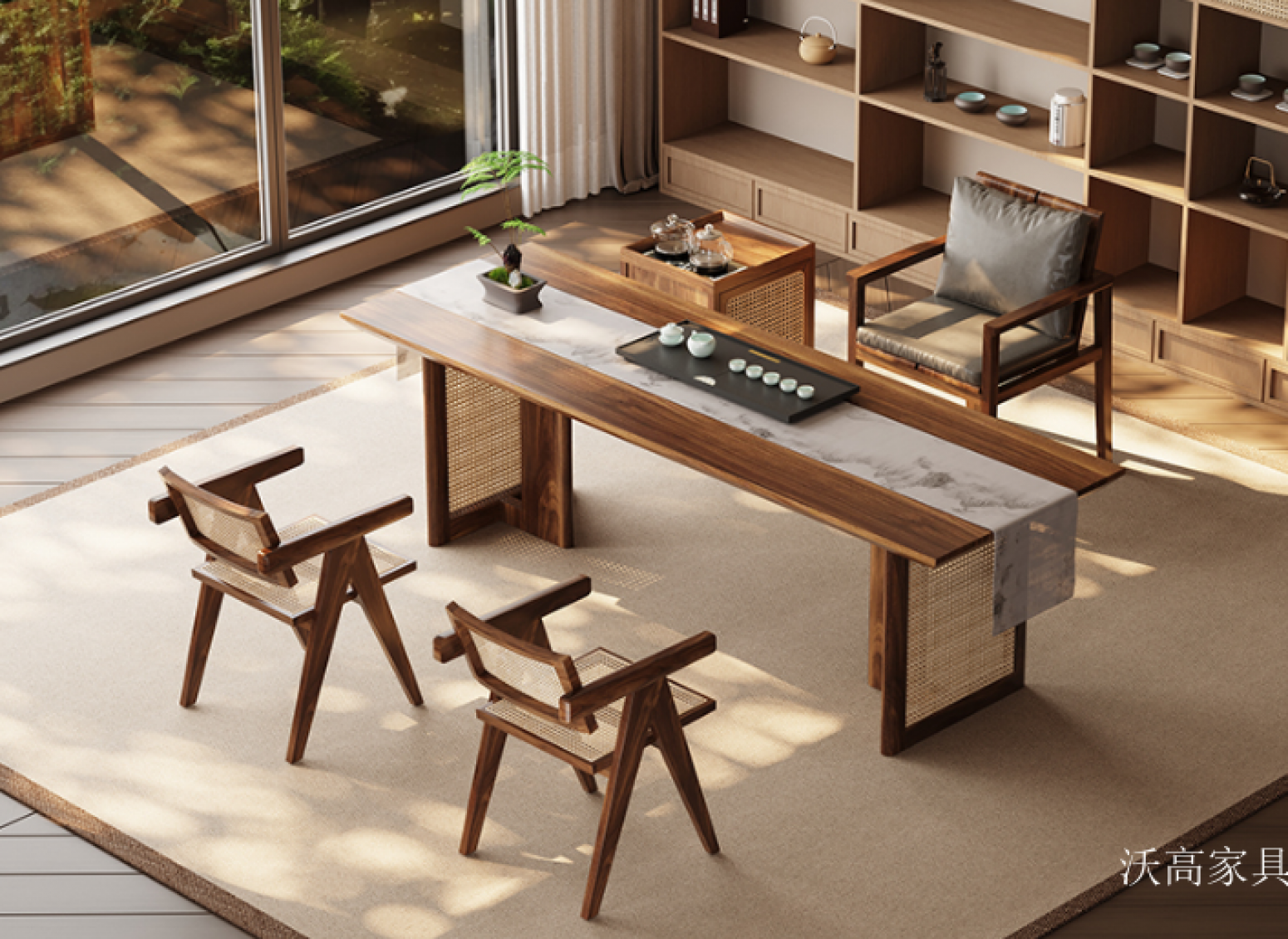 沃高家具 Home Furniture Product 《Zhiyuan Tea Table》【图1】