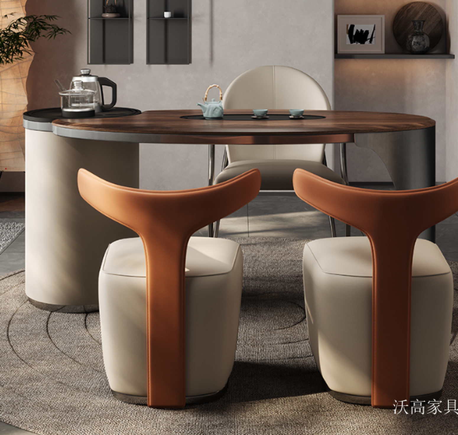 沃高家具 Home Furniture Product 《Modern light luxury oval tea table》【图1】