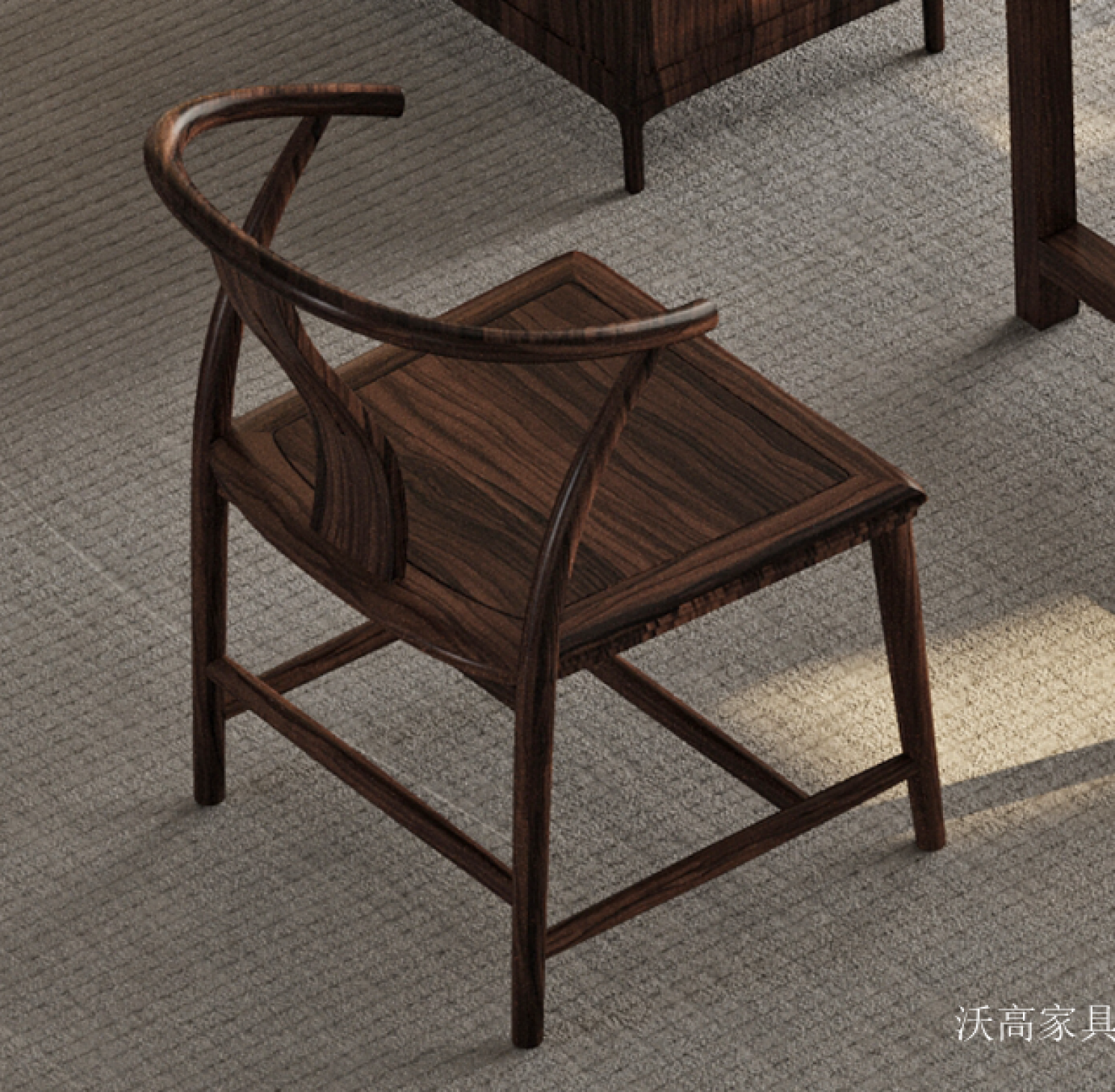 沃高家具 Home Furniture Product 《New Chinese style wood arc tea chair》【图1】