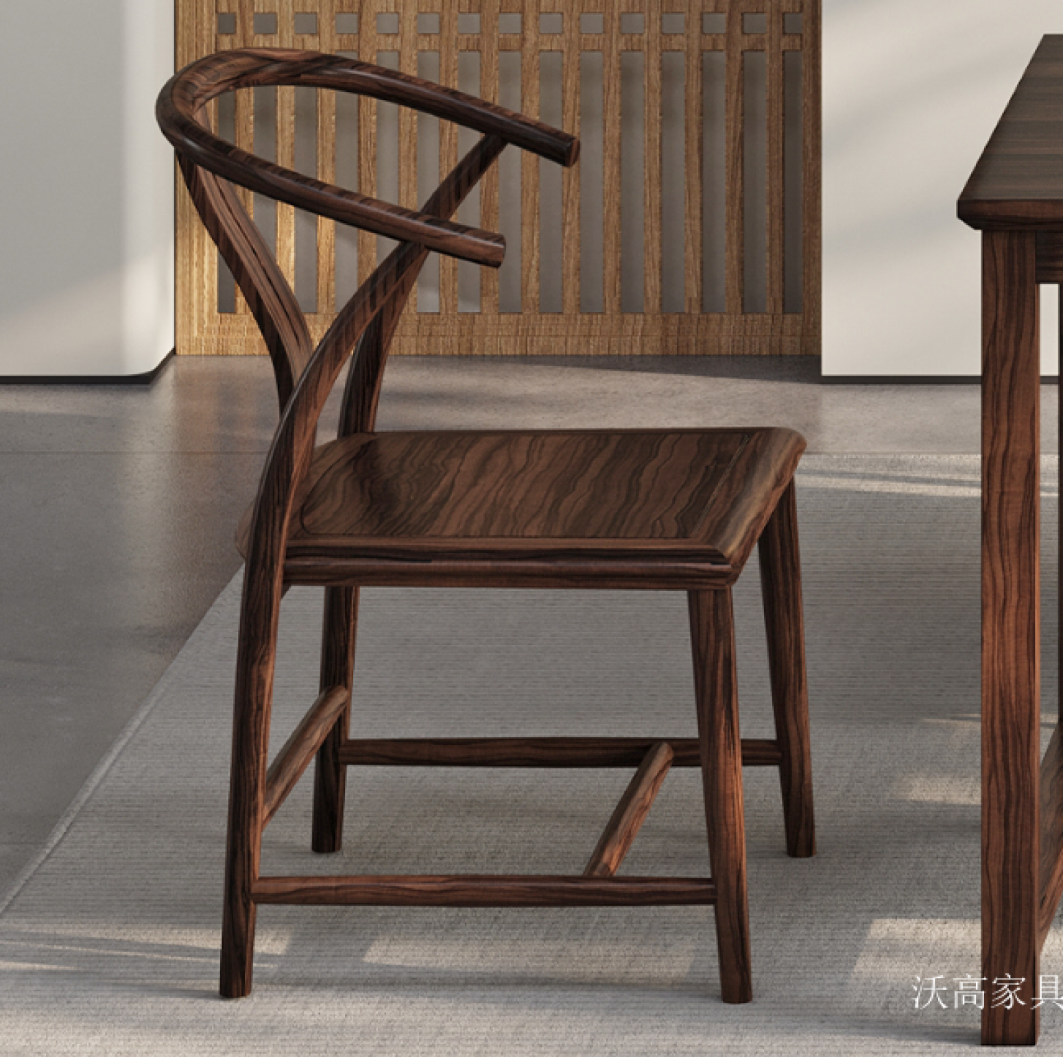沃高家具 Home Furniture Product 《New Chinese style wood arc tea chair》【图2】
