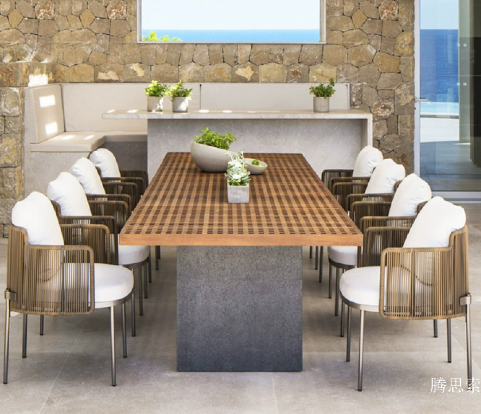 腾思索 Outdoor furniture Product 《Simple outdoor dining table and chair》【图0】