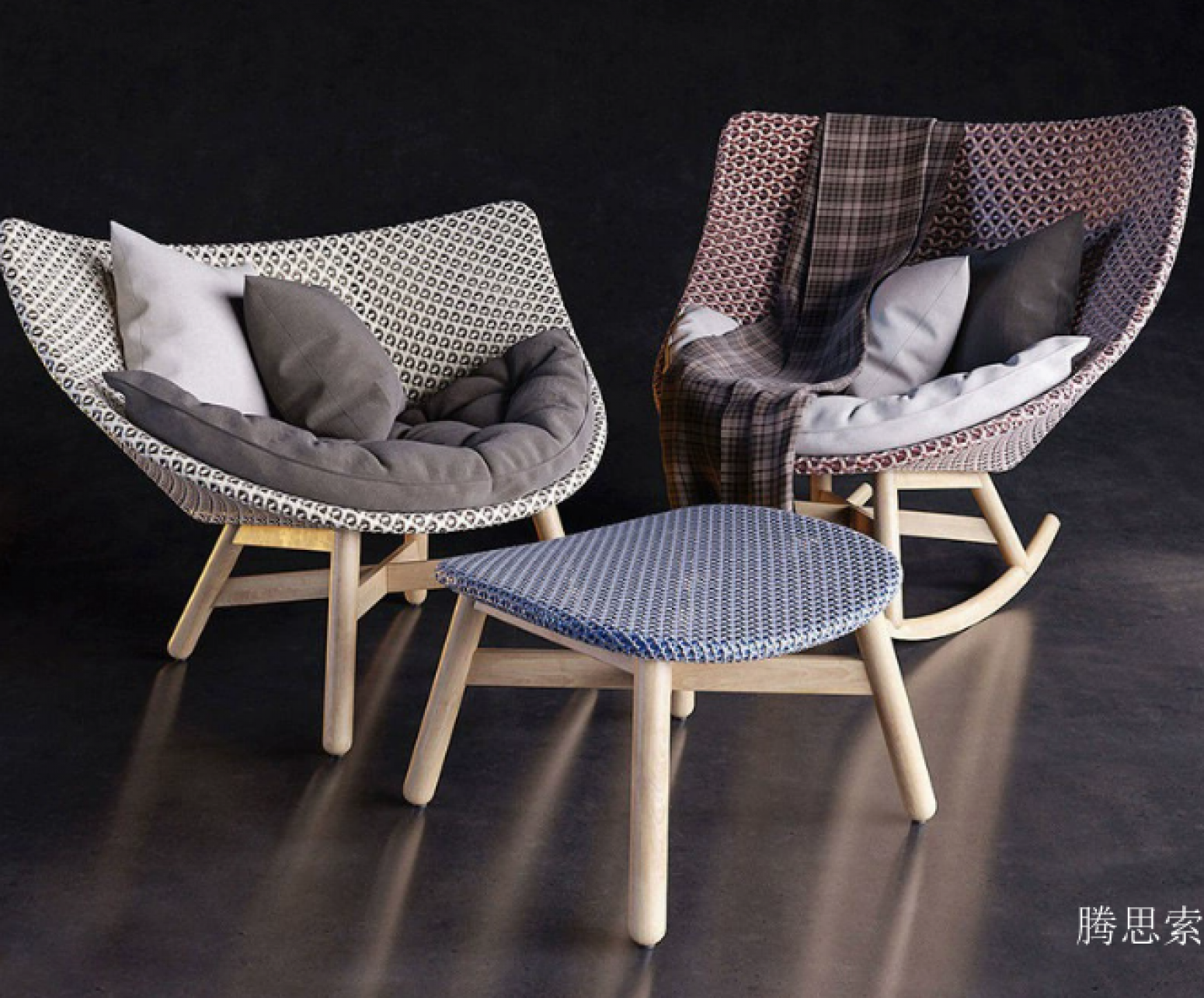腾思索 Outdoor furniture Product 《Outdoor leisure woven lounge chair》【图0】