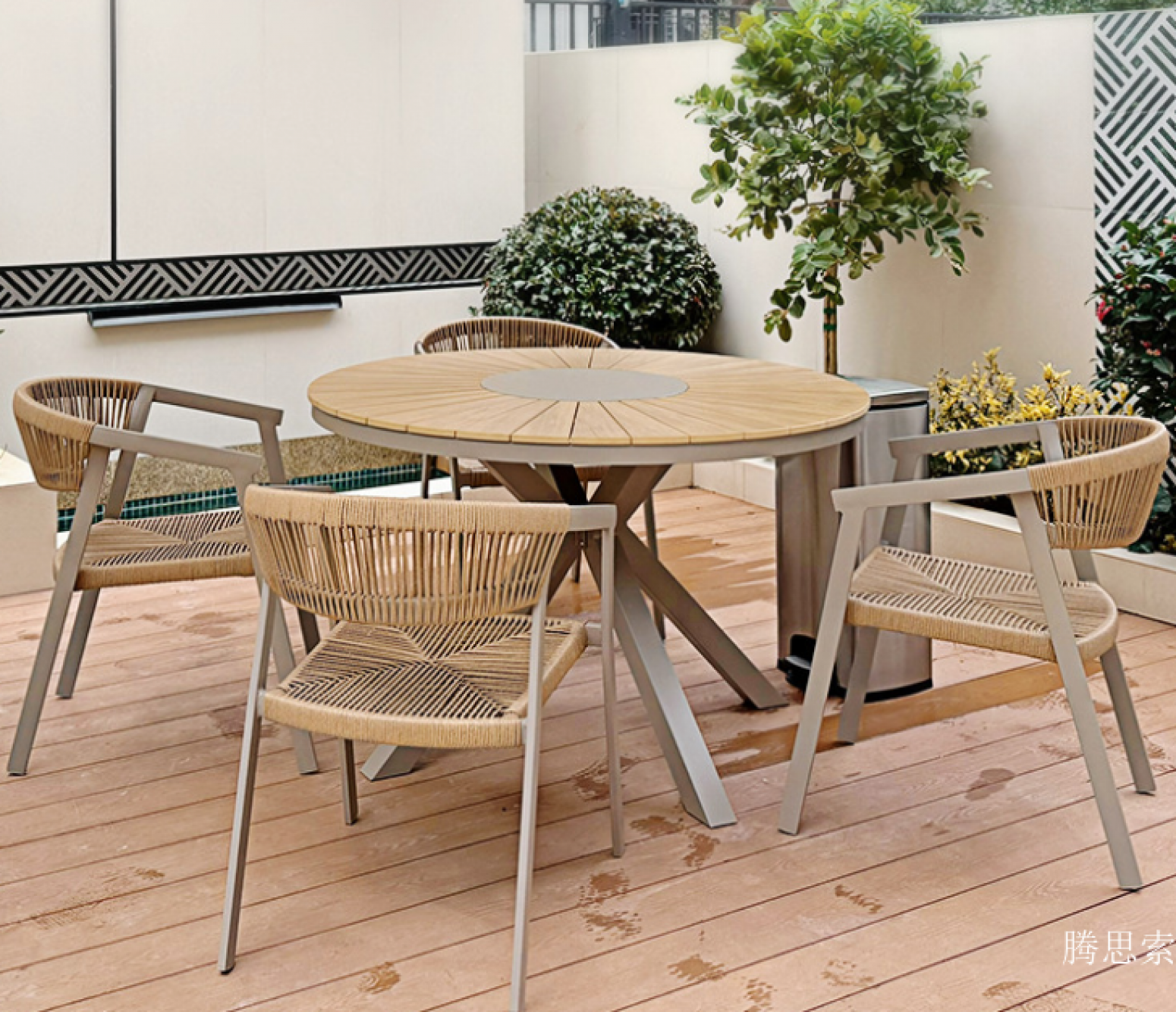 腾思索 Outdoor furniture product 《Simple woven outdoor tables and chairs》