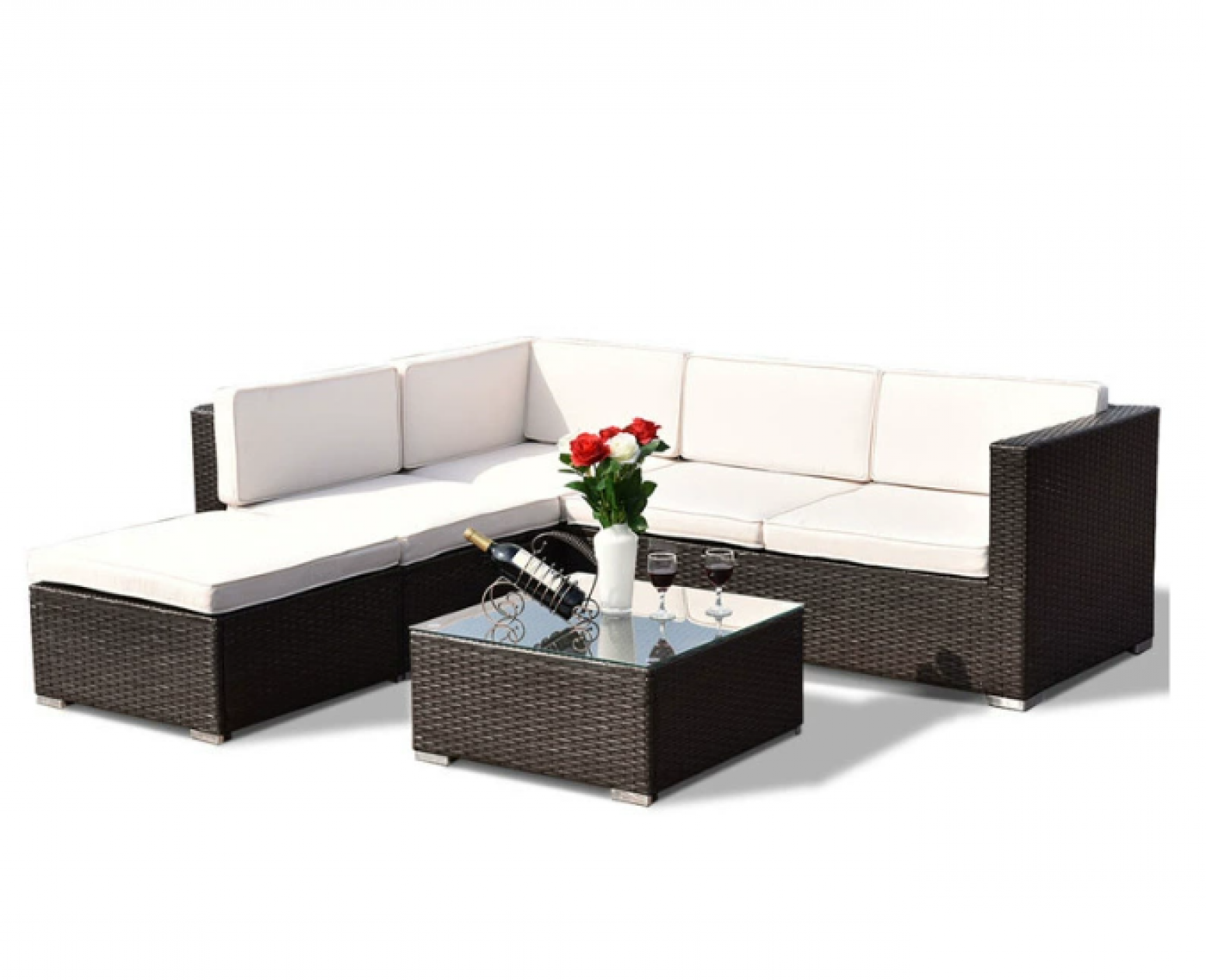 腾思索 Outdoor furniture Product 《L-shaped grey outdoor sofa》【图0】