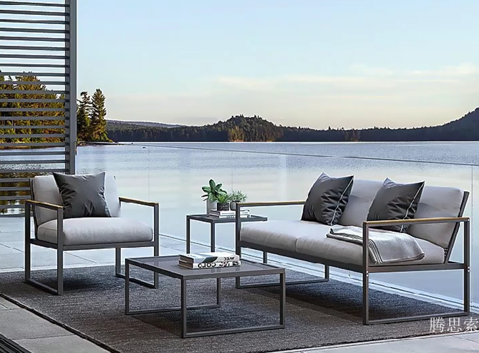 腾思索 Outdoor furniture Product 《Modern and simple outdoor sofa》【图2】