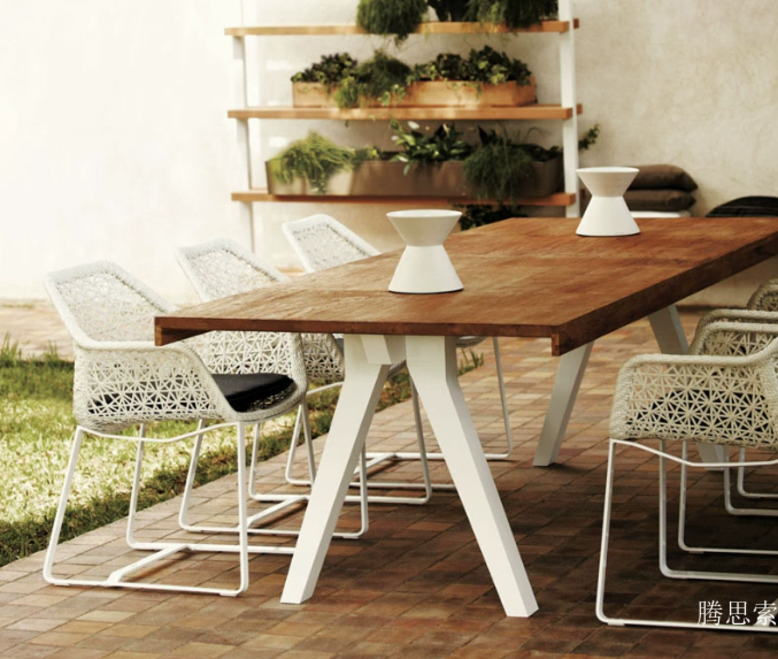 腾思索 Outdoor furniture Product 《Hollow woven outdoor table and chair》【图0】