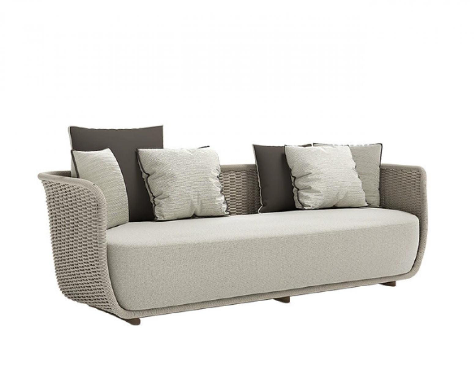 腾思索 Outdoor furniture Product 《Beige woven casual outdoor sofa》【图1】