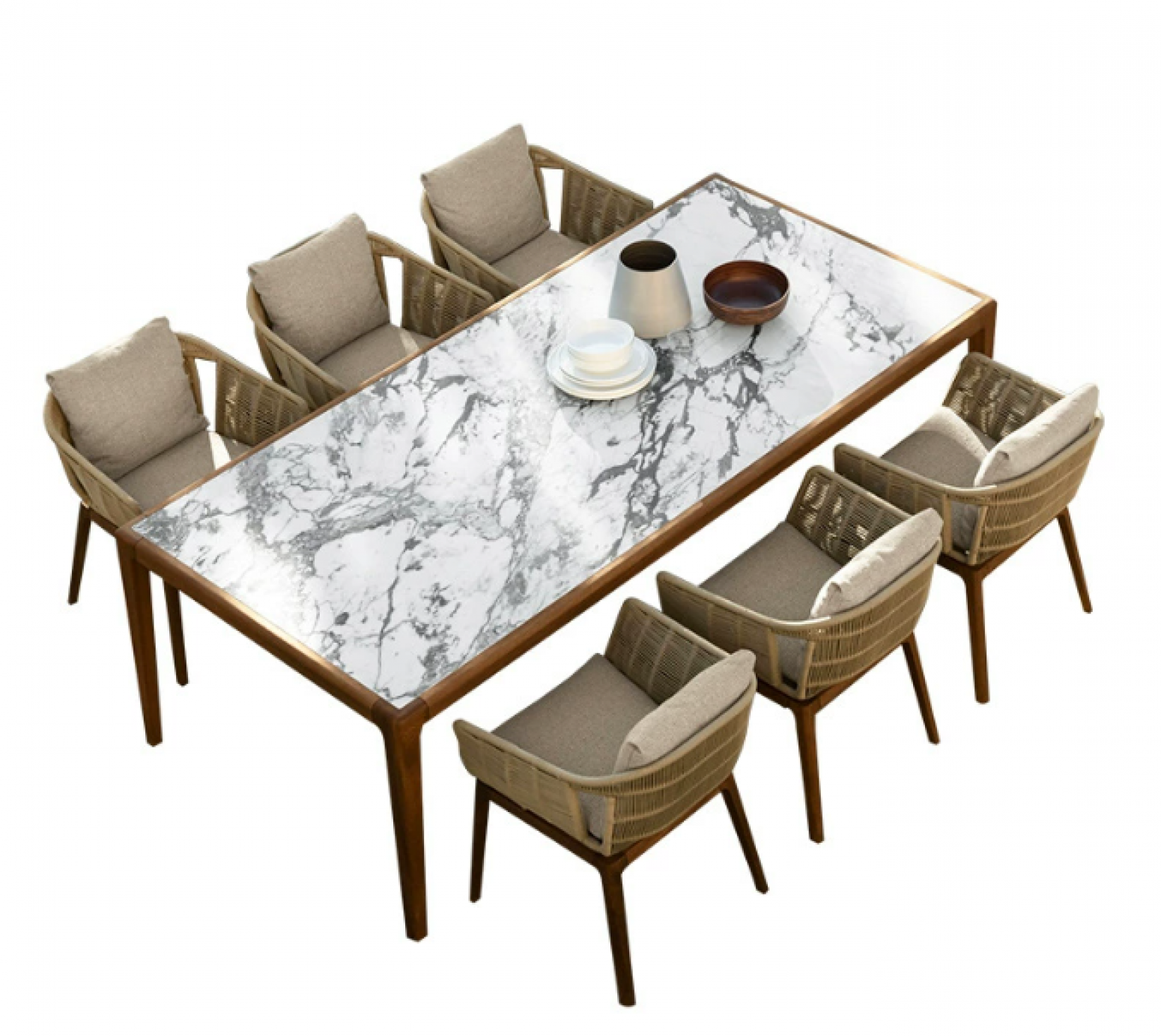 腾思索 Outdoor furniture Product 《Marbled outdoor tables and chairs》【图0】