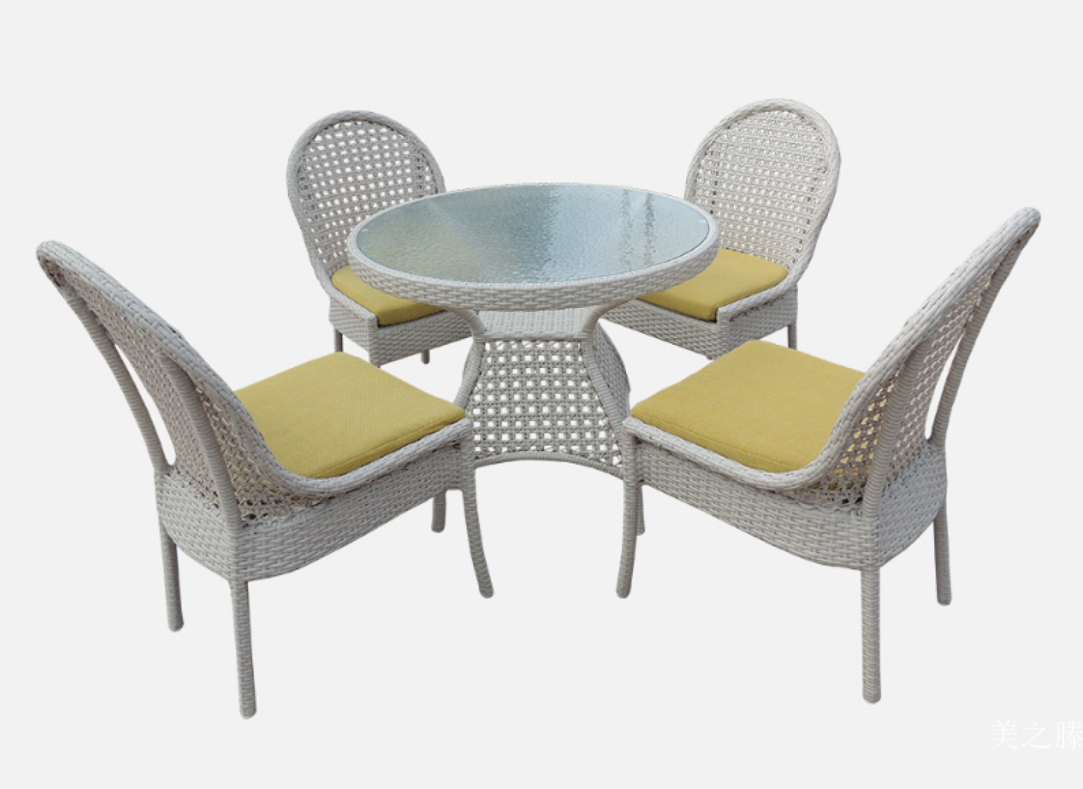 美之滕 Outdoor furniture product 《White fresh outdoor eat desk and chair》