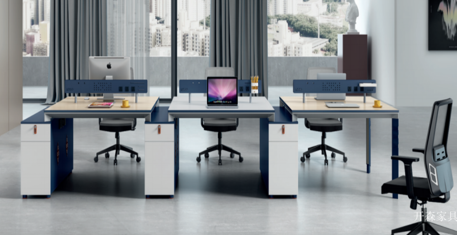 开森家具 Office furniture Product 《A simple blue and white desk》【图2】