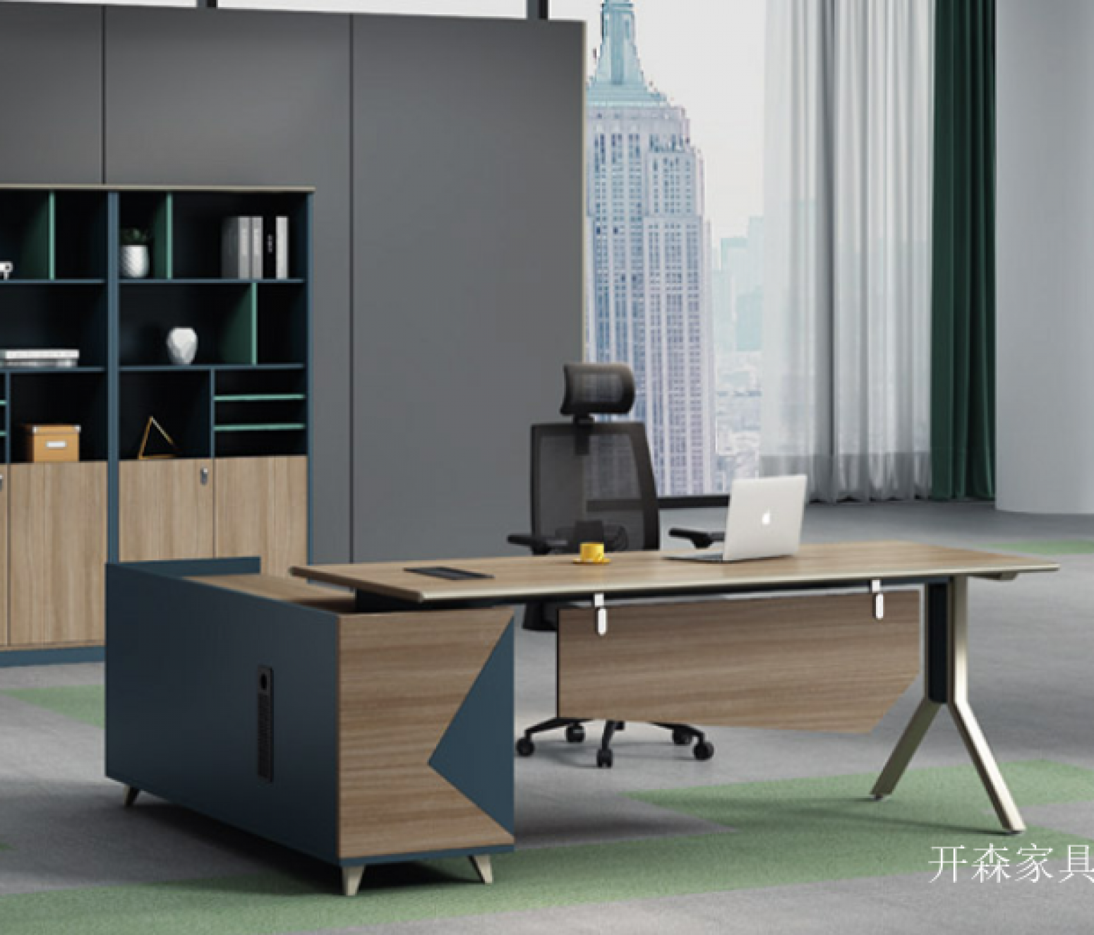 开森家具 Office furniture product 《Simple wooden office desk》