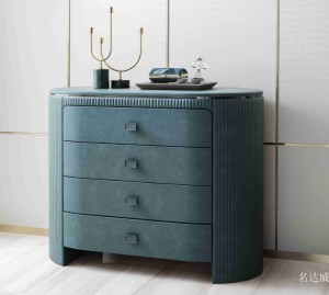 名达威 Home Furniture Product 《Light luxury blue green four bedside table》