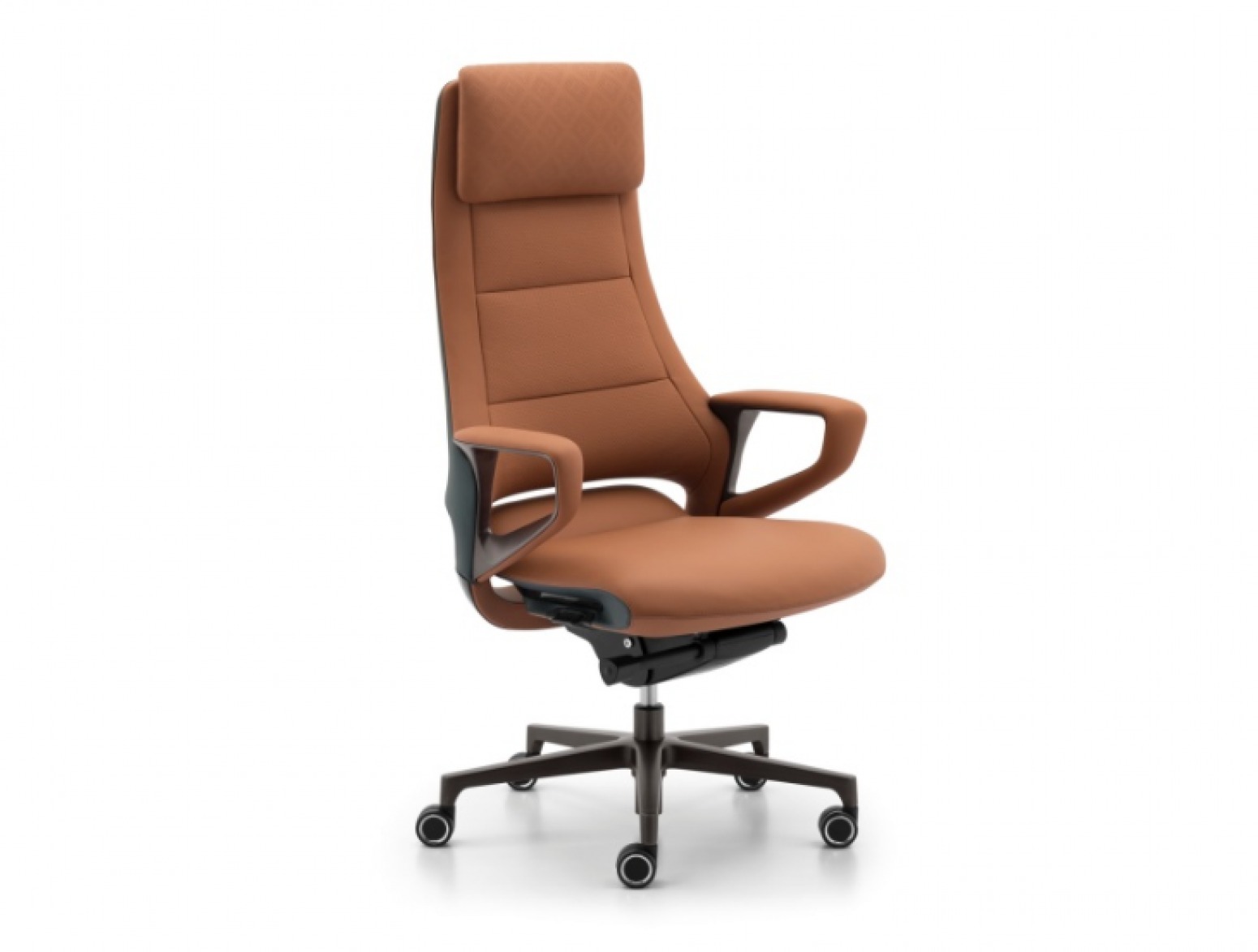 虹桥家具 Office furniture product 《Brown light luxury office chair》