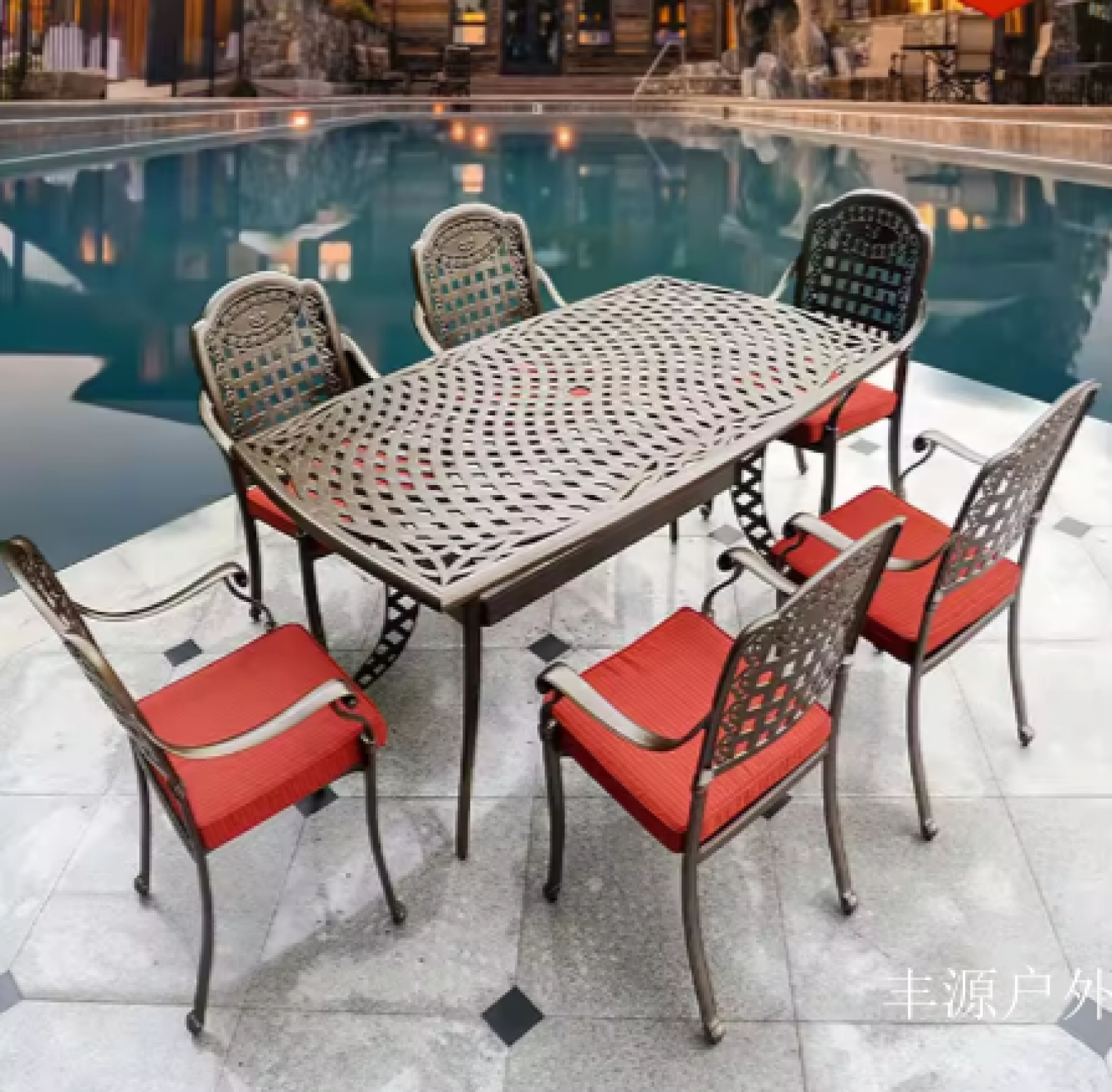 丰源户外 Outdoor furniture Product 《Aluminum carved dining table and chair》 丰源户外 Outdoor furniture Product 《Aluminum carved dining table and chair》【图2】