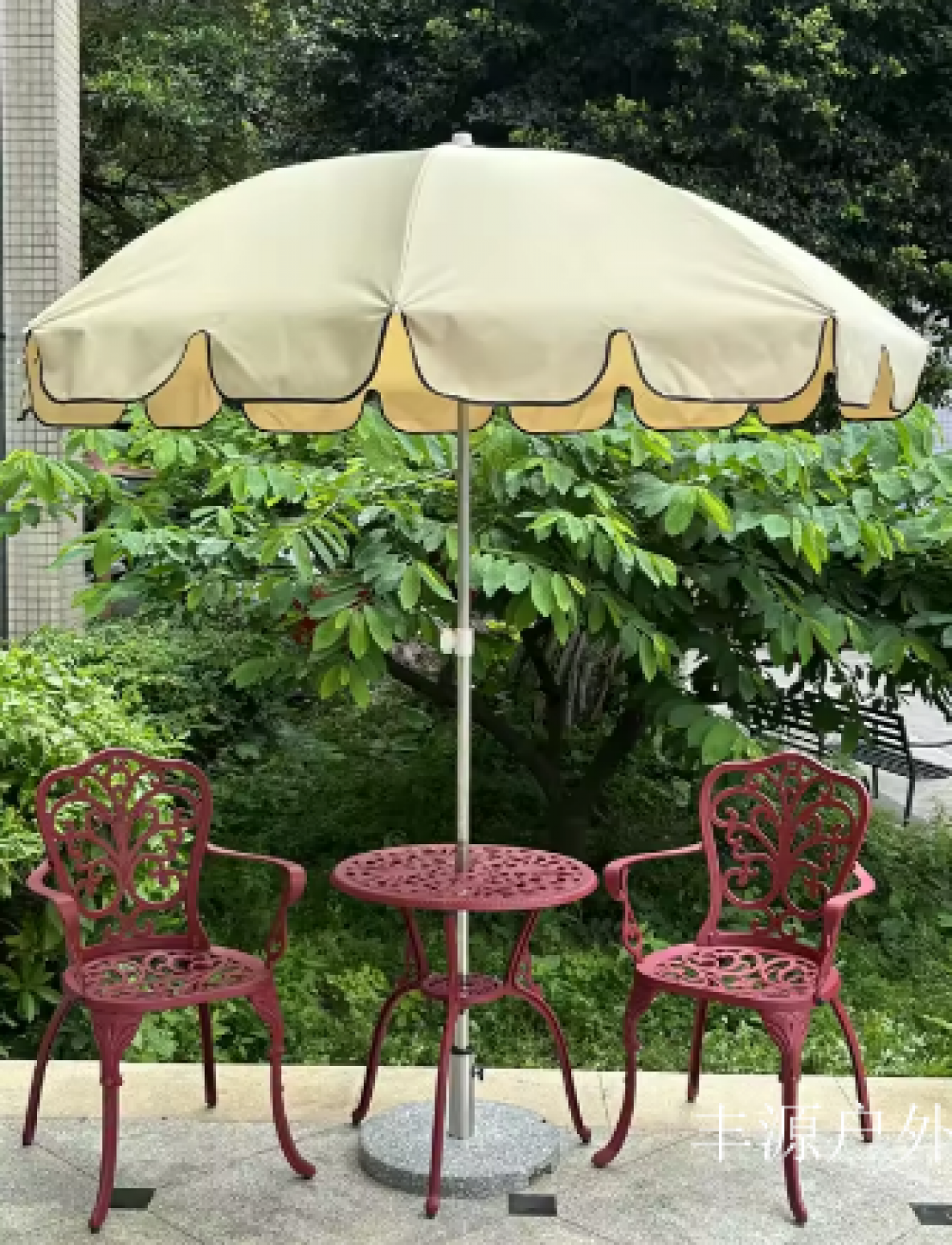 丰源户外 Outdoor furniture Product 《Red hollow outdoor dining table and chair》【图1】