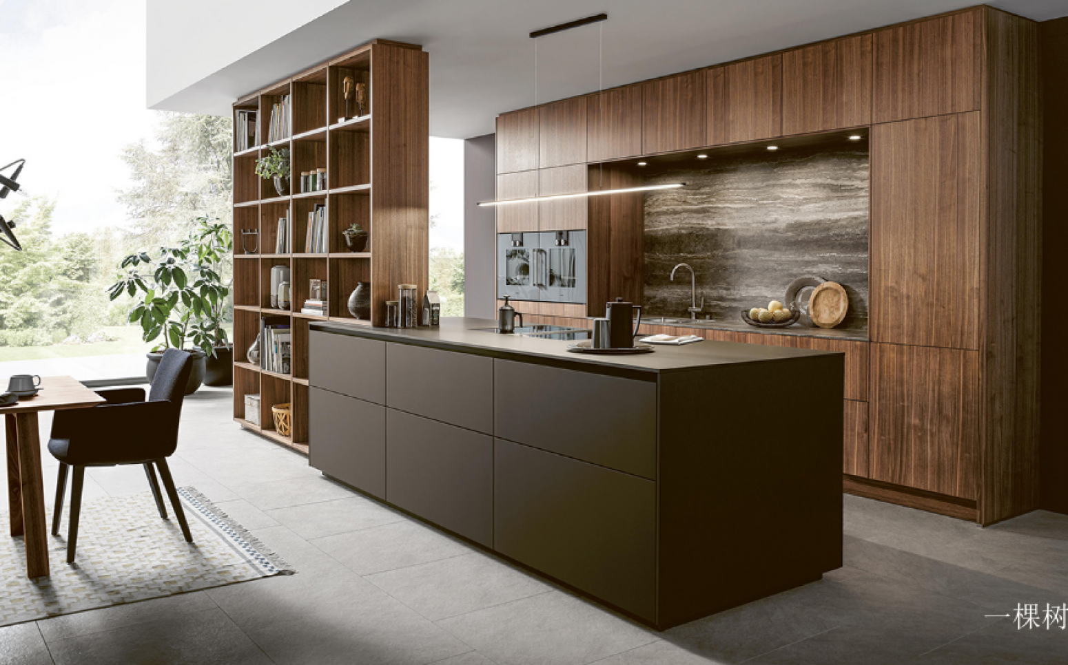 一棵树 Bathroom furniture product 《Modern walnut island cabinets》