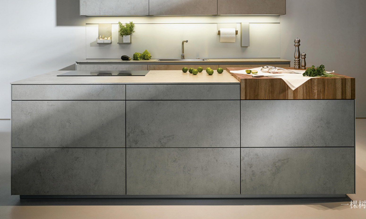 一棵树 Bathroom furniture Product 《Light grey simple island cabinet》【图1】