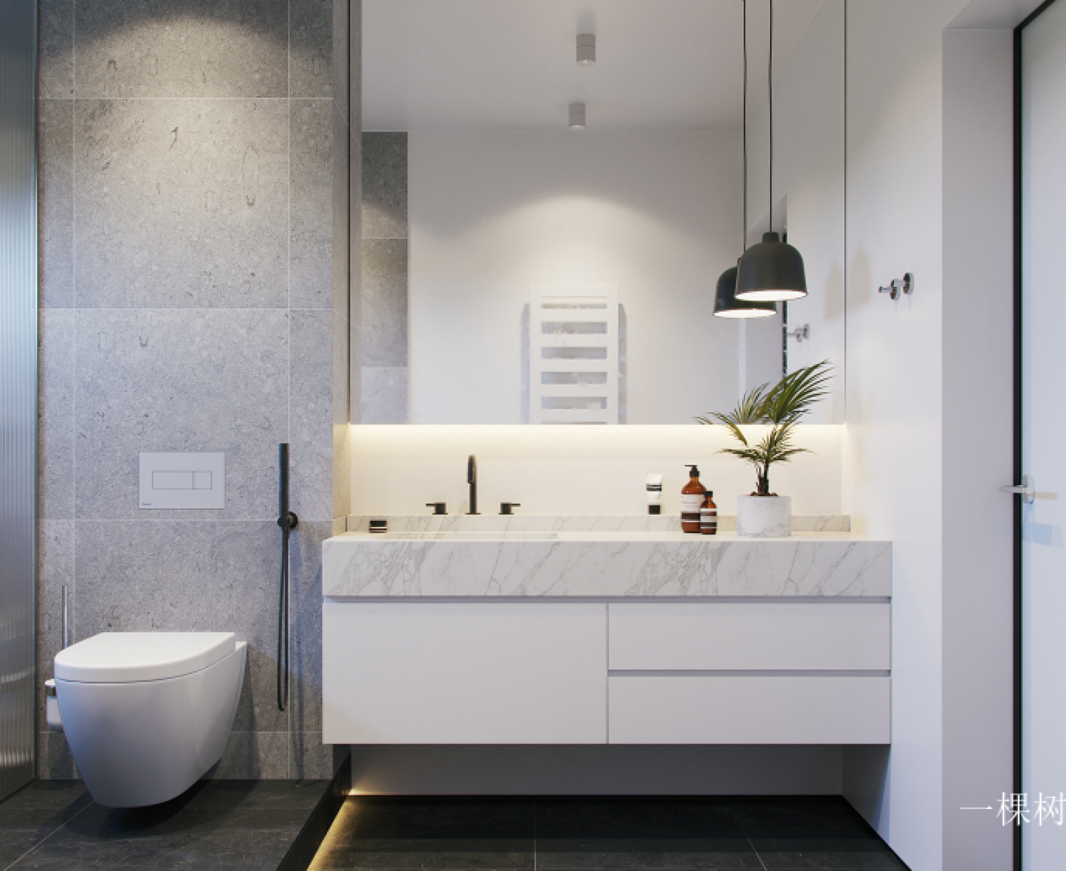 一棵树 Bathroom furniture Product 《White simple marble bathroom cabinet》 一棵树 Bathroom furniture Product 《White simple marble bathroom cabinet》【图0】