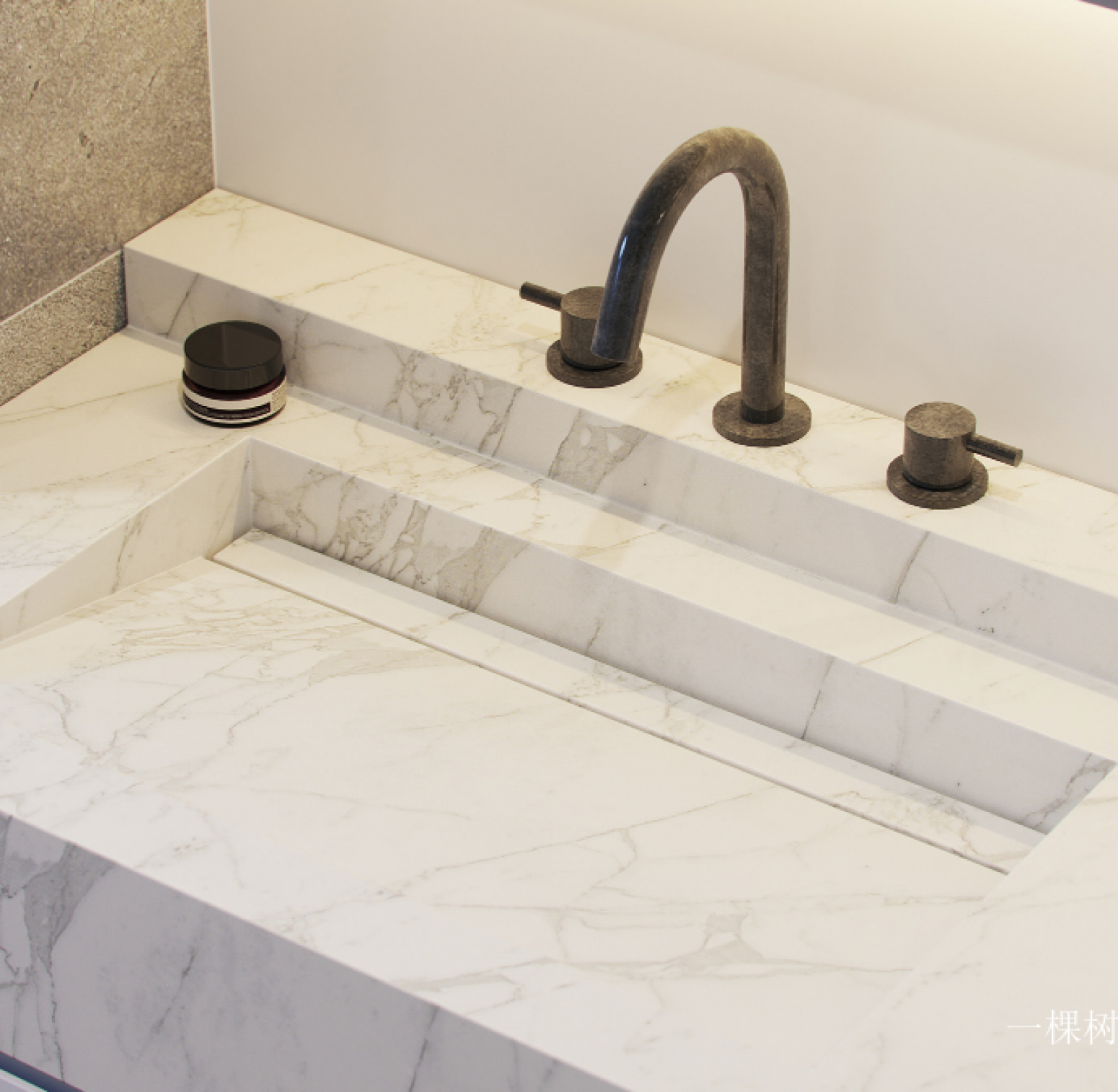 一棵树 Bathroom furniture Product 《White simple marble bathroom cabinet》 一棵树 Bathroom furniture Product 《White simple marble bathroom cabinet》【图1】