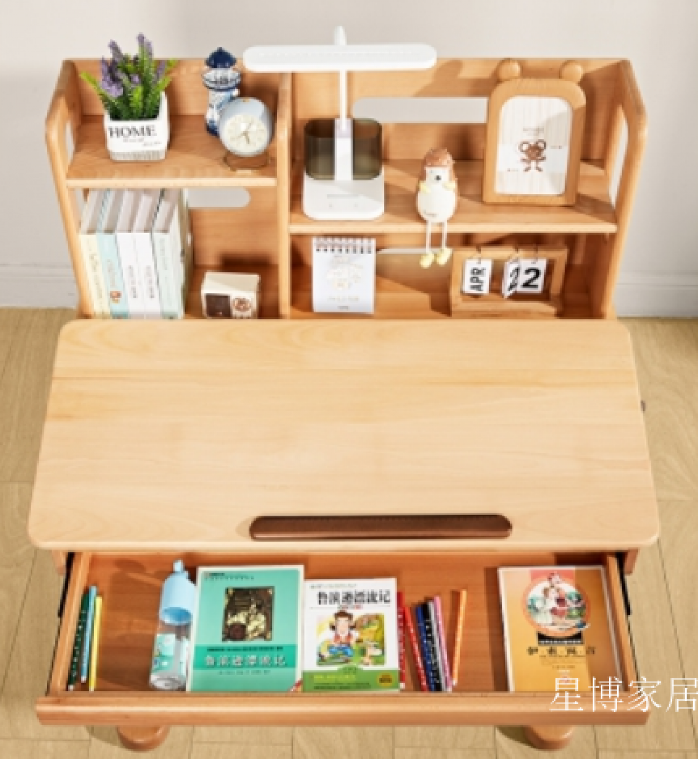 星博家居 Children's furniture Product 《Adjustable solid wood study desk》 星博家居 Children's furniture Product 《Adjustable solid wood study desk》【图1】