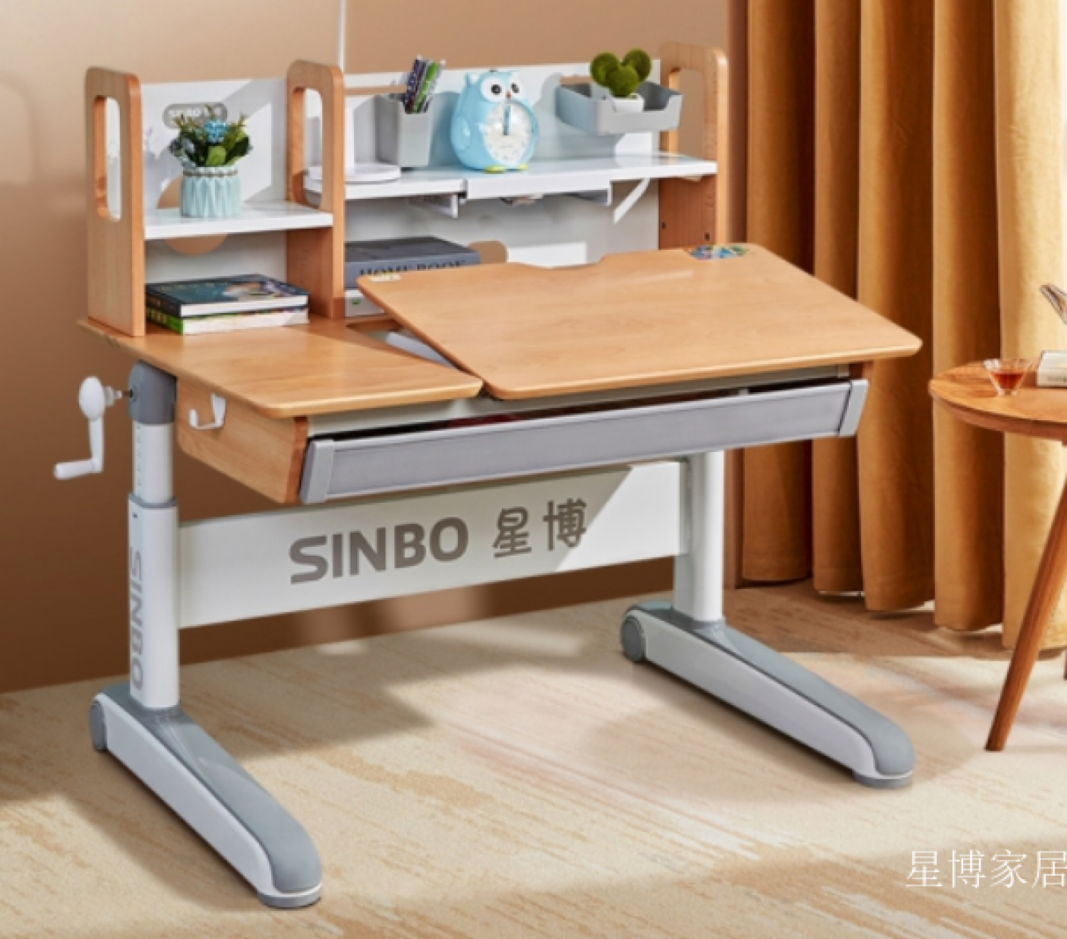 星博家居 Children's furniture product 《Children learn table to drop real wood》