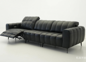 乾源智能 Smart home product 《Black leather smart stretchable sofa》议价