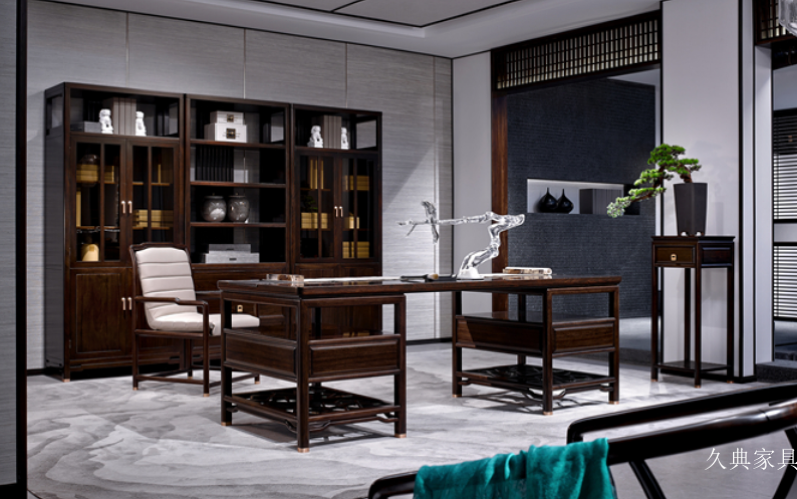 久典家具 Home Furniture product 《New Chinese style elegant custom study》