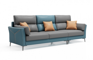 Product picture:Furniture factory 美升娜 Home Furniture product name 《Blue gray contrast color modern sofa》议价