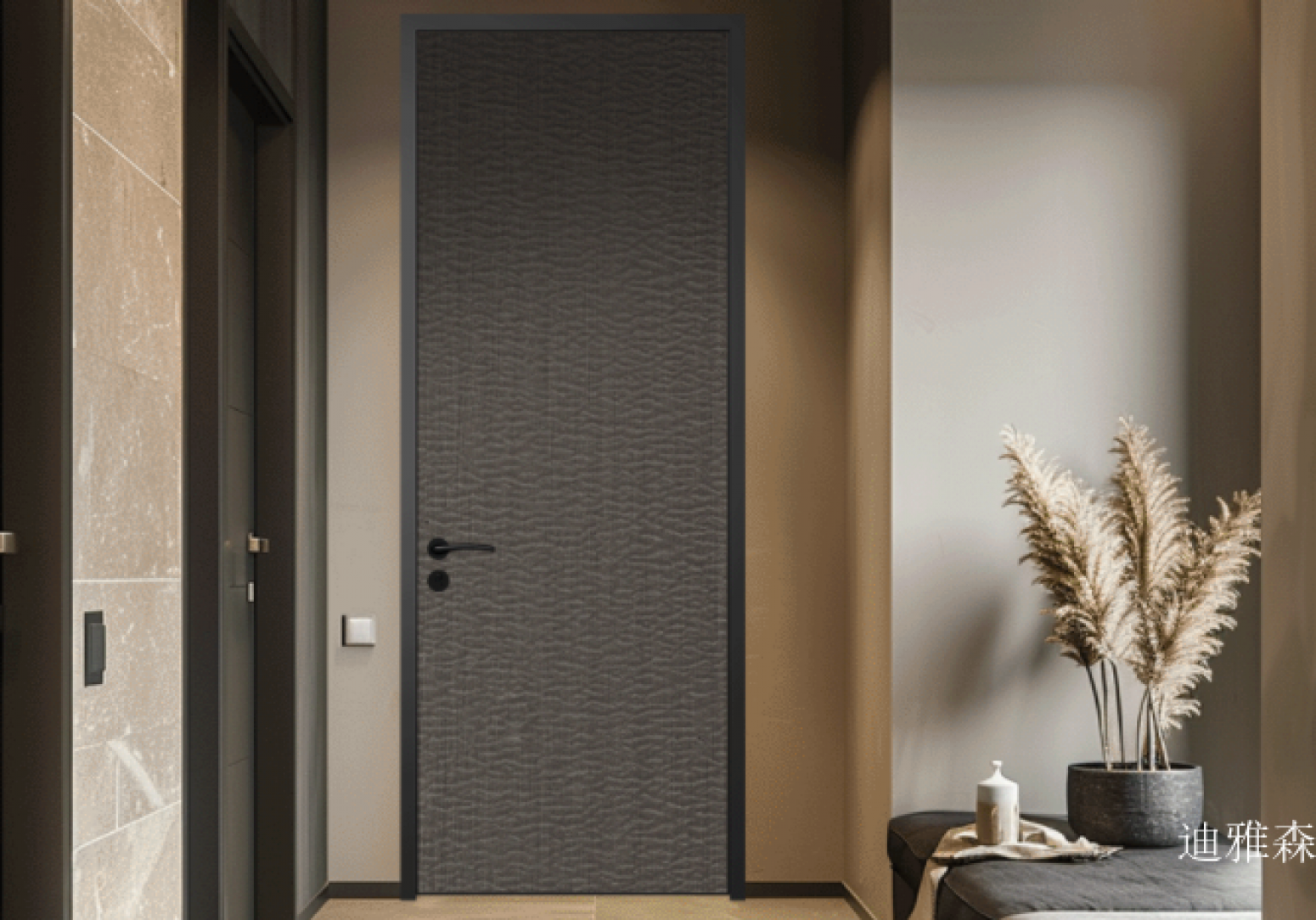 迪雅森 Home Furniture product 《Black maple wooden door》