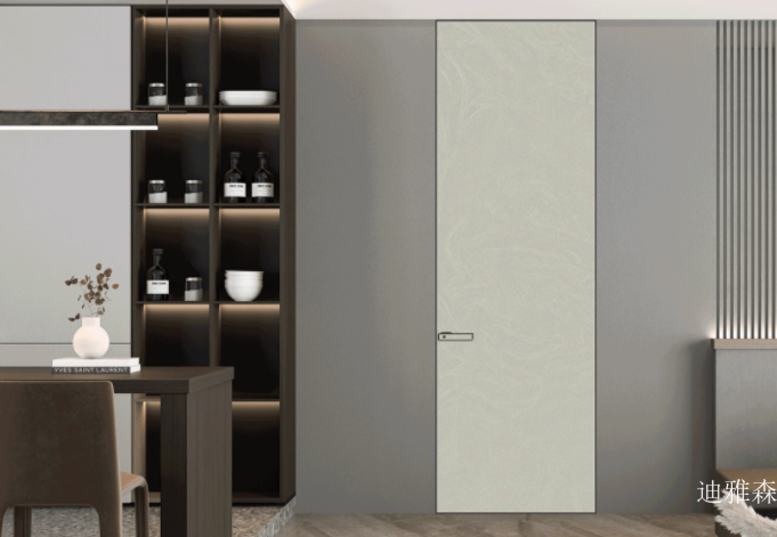 迪雅森 Home Furniture product 《Minimalist wooden door with light grain》