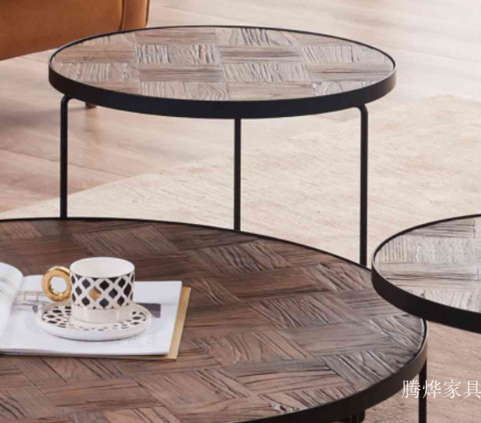 腾烨家具 Home Furniture Product 《Modern coffee table with wooden inlaid patterns》 腾烨家具 Home Furniture Product 《Modern coffee table with wooden inlaid patterns》【图1】