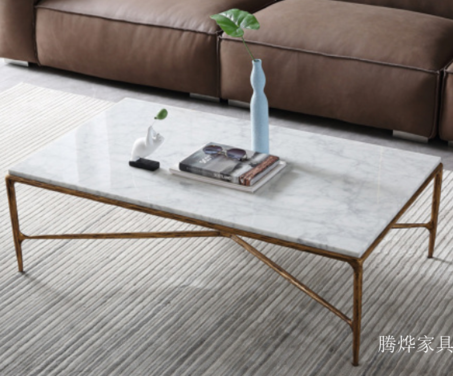 腾烨家具 Home Furniture Product 《Platinum light luxury marble coffee table》 腾烨家具 Home Furniture Product 《Platinum light luxury marble coffee table》【图1】