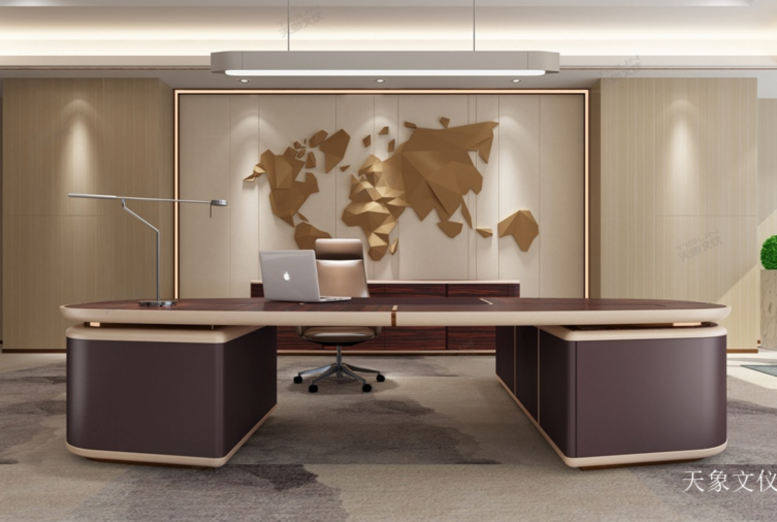 天象文仪 Office furniture product 《A light luxury business executive desk》