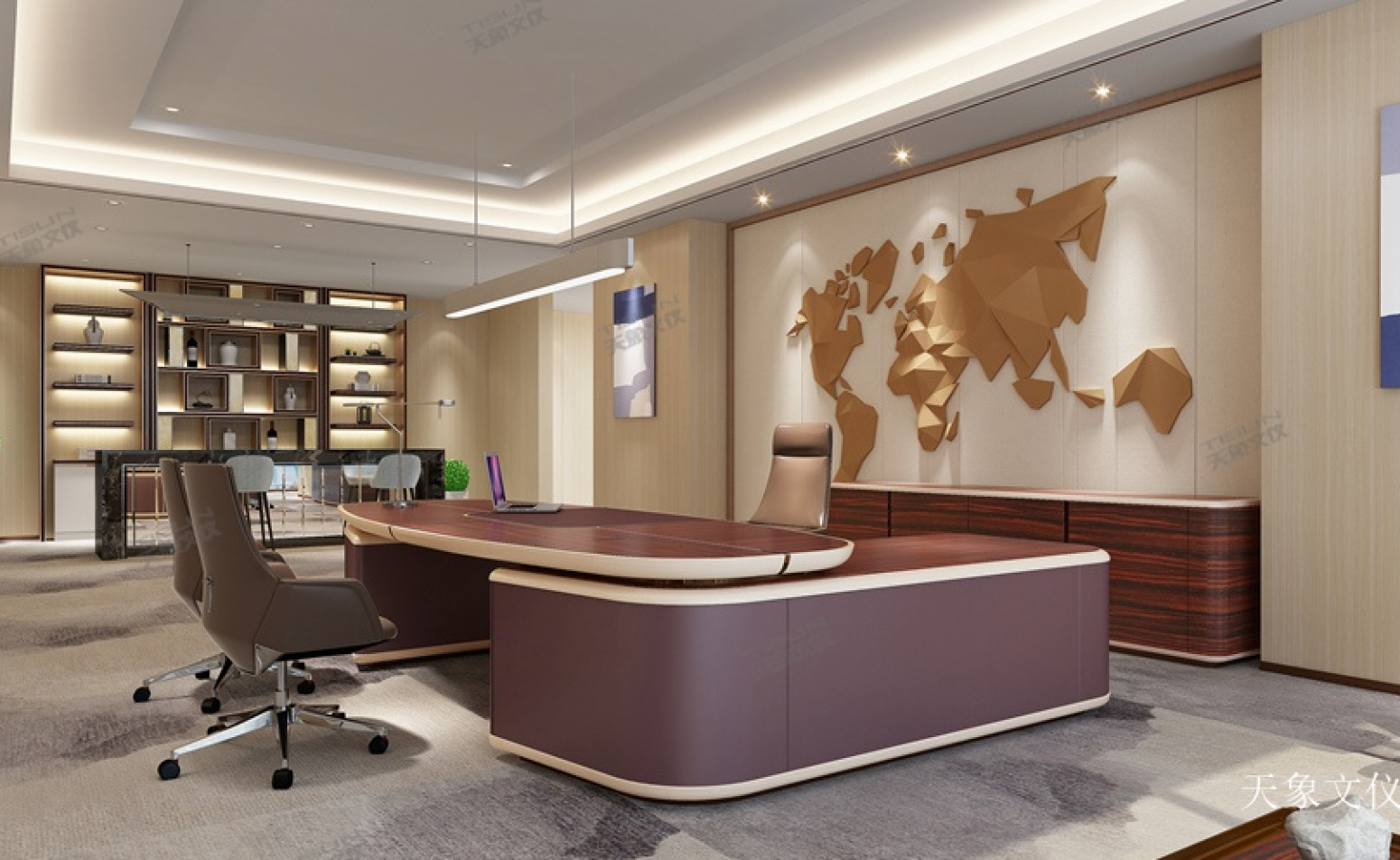 天象文仪 Office furniture Product 《A light luxury business executive desk》 天象文仪 Office furniture Product 《A light luxury business executive desk》【图1】