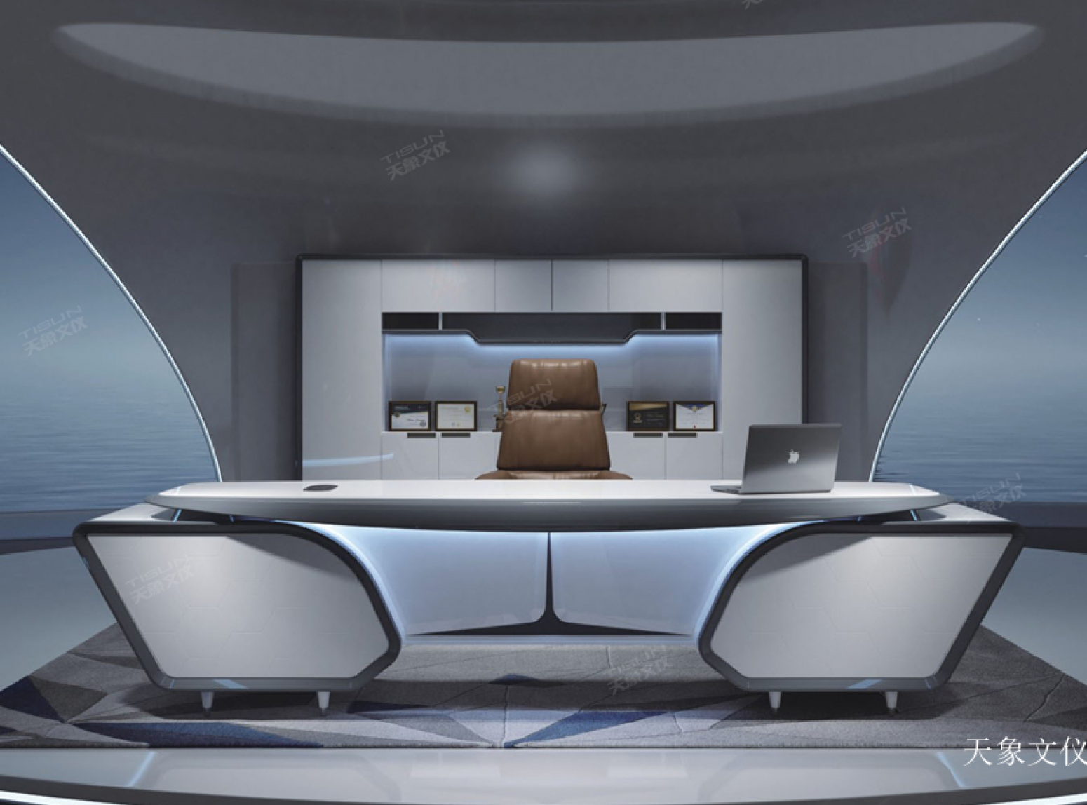 天象文仪 Office furniture Product 《Future technology Streamlined desk》 天象文仪 Office furniture Product 《Future technology Streamlined desk》【图0】