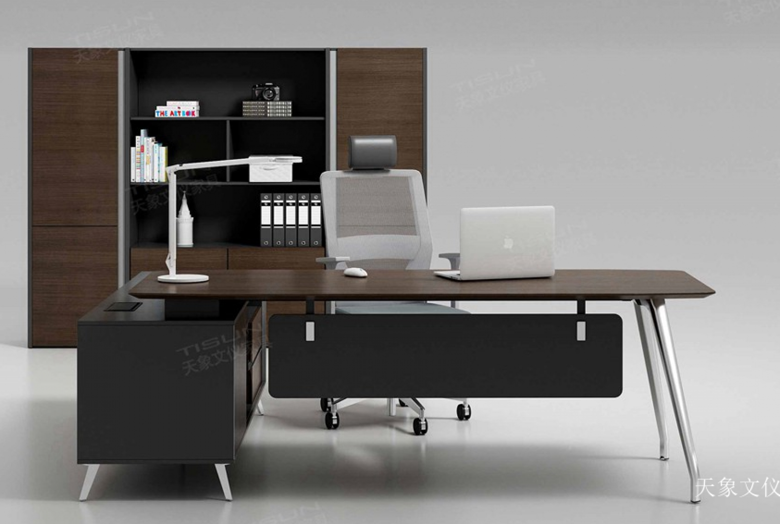 天象文仪 Office furniture Product 《Modern business desk wood ash silver》 天象文仪 Office furniture Product 《Modern business desk wood ash silver》【图0】