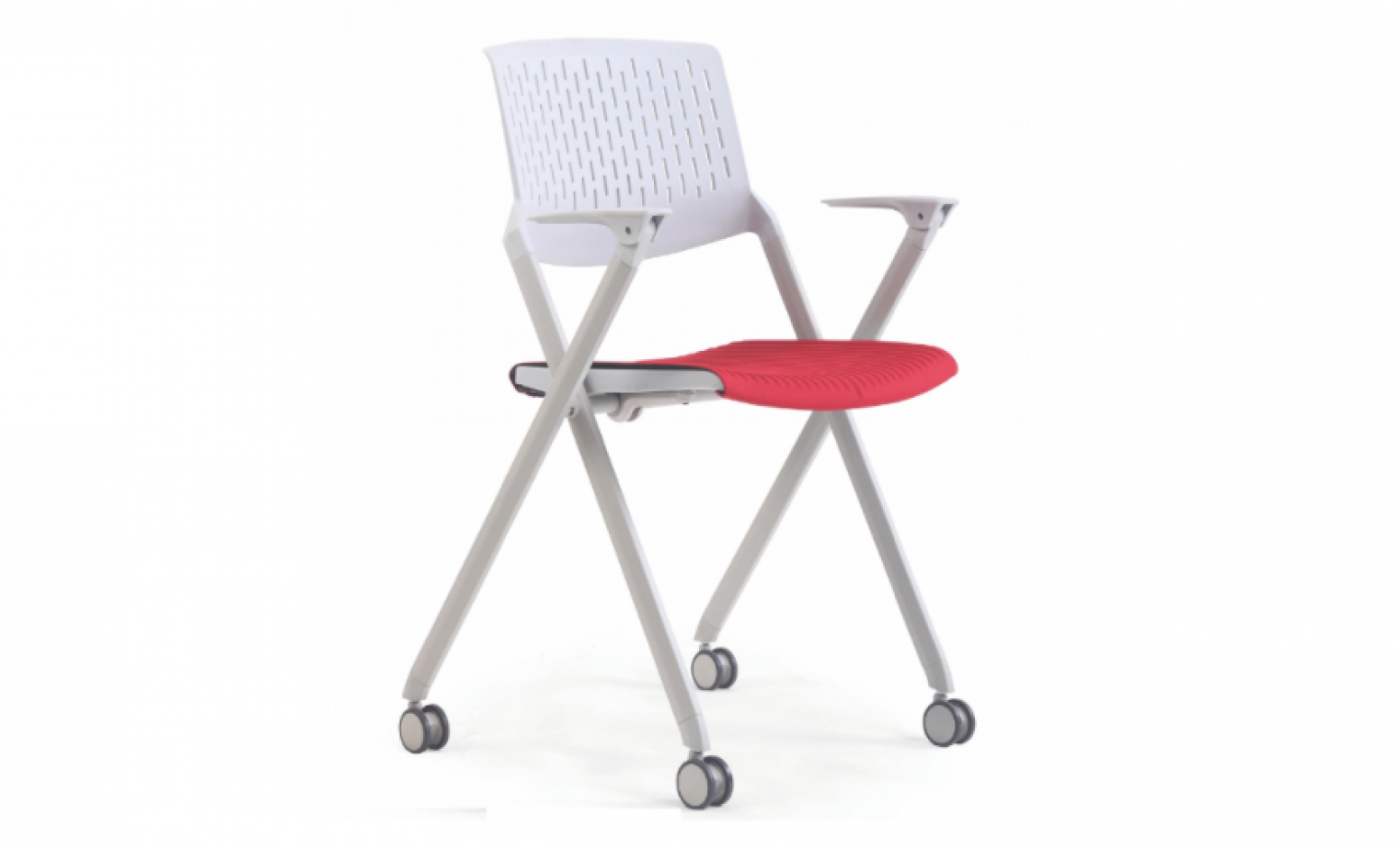 浩慧家具 Office furniture Product 《Red with white folding belt wheel chair》【图0】