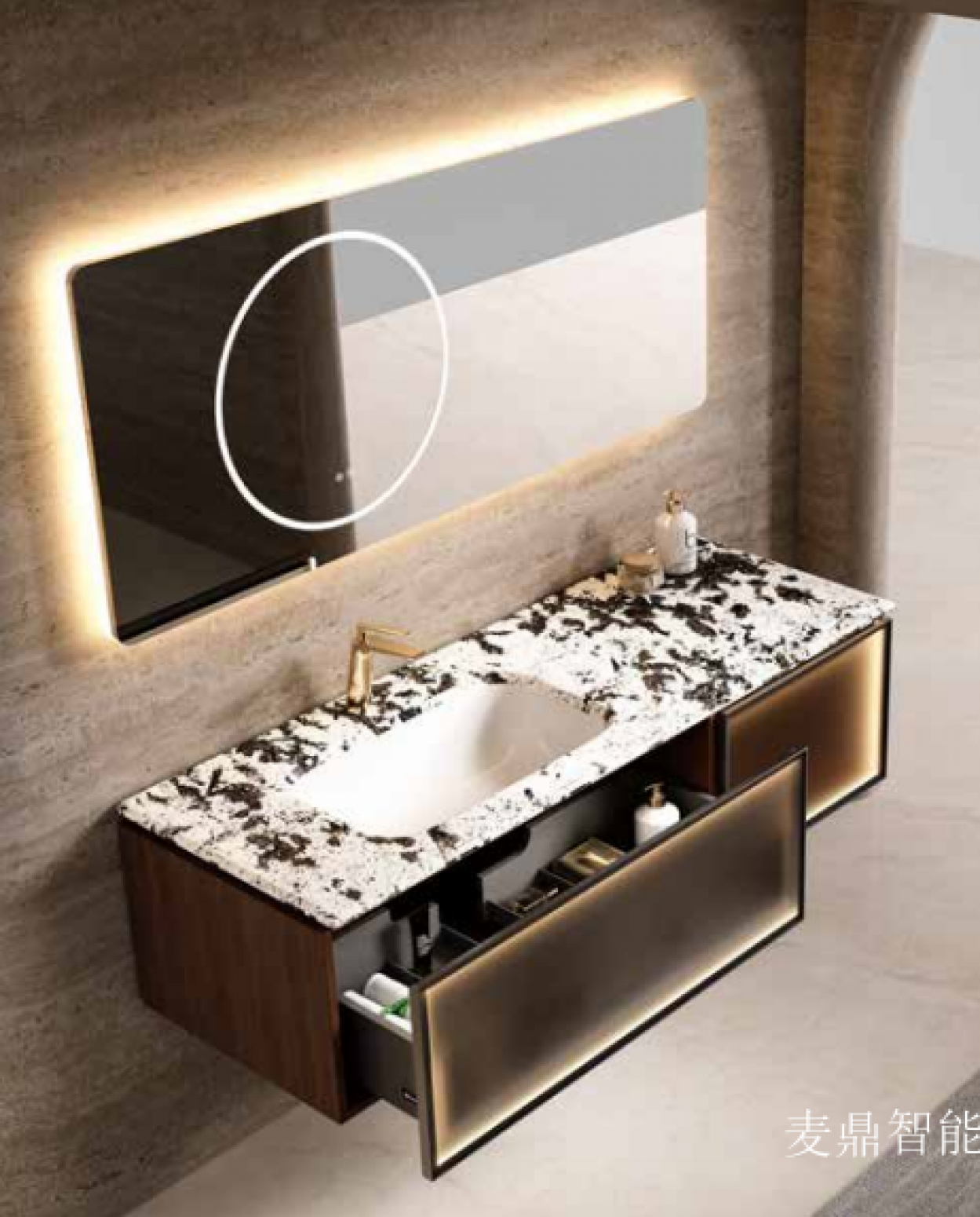 麦鼎智能 Bathroom furniture Product 《Light long mirror bathroom ark much texture》【图1】