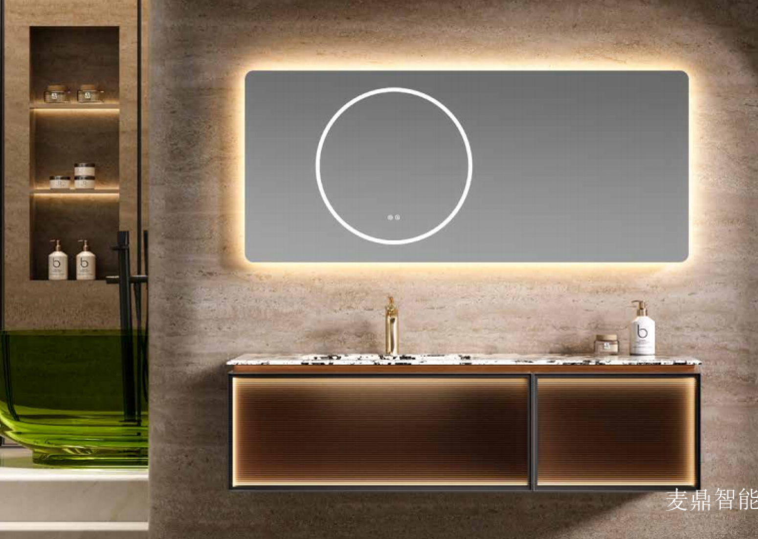 麦鼎智能 Bathroom furniture Product 《Light long mirror bathroom ark much texture》【图0】