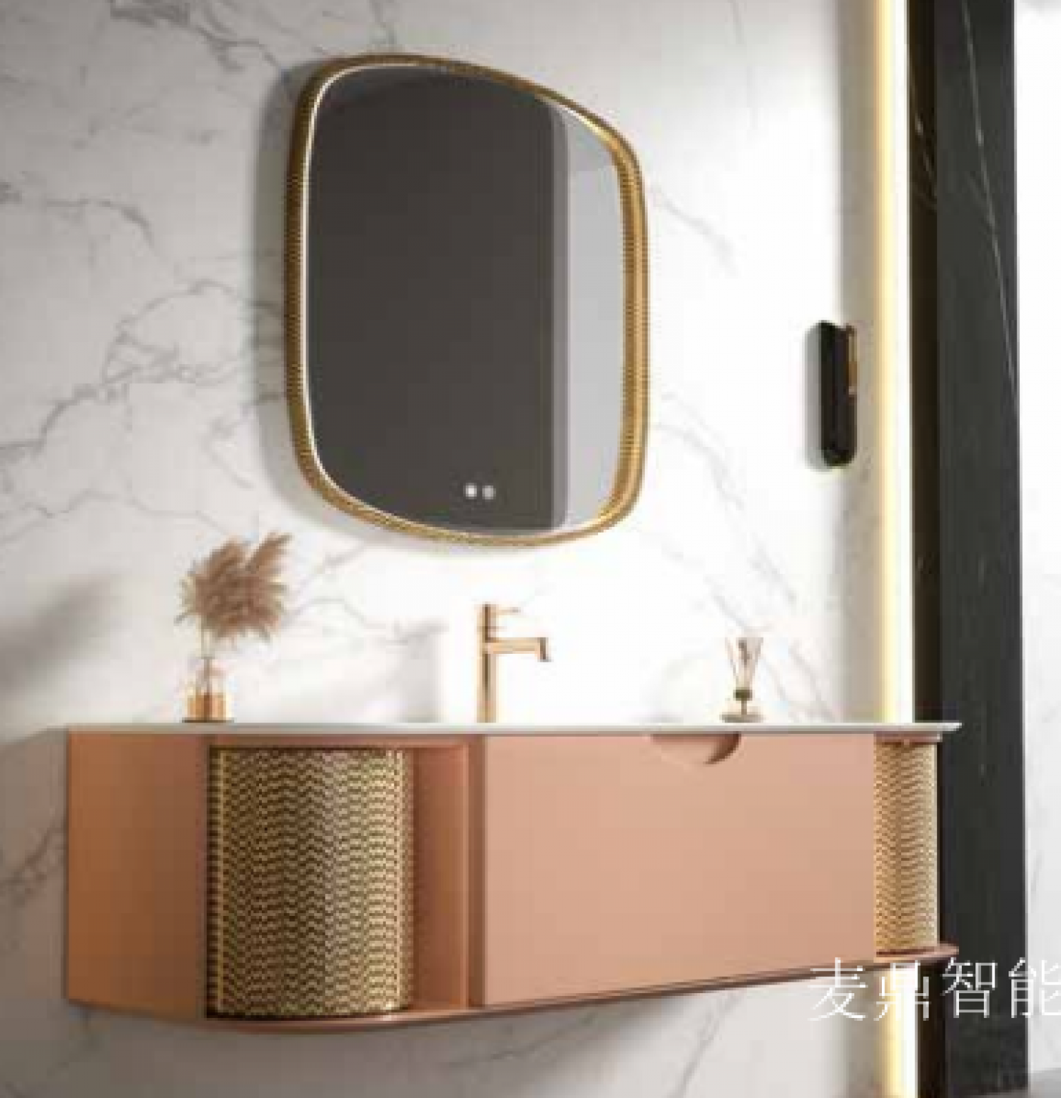 麦鼎智能 Bathroom furniture Product 《Luxurious rose gold bathroom cabinet》 麦鼎智能 Bathroom furniture Product 《Luxurious rose gold bathroom cabinet》【图0】
