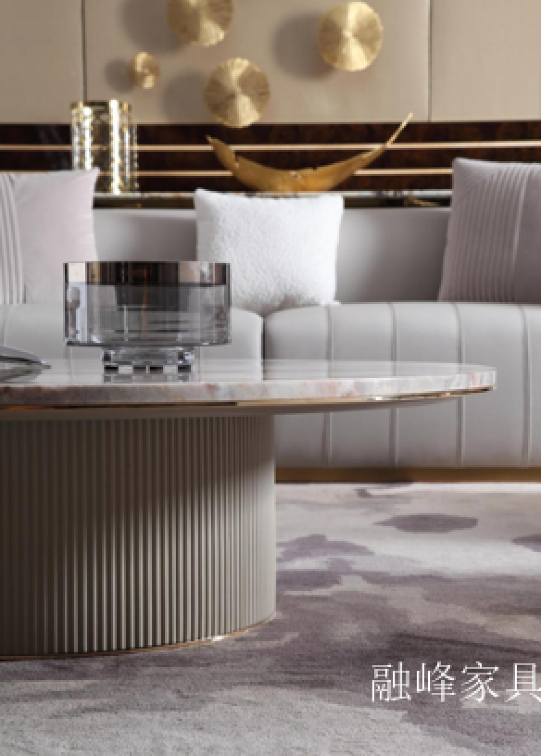 融峰家具 Home Furniture Product 《Round Rhythm Art Light Luxury Sofa》【图2】