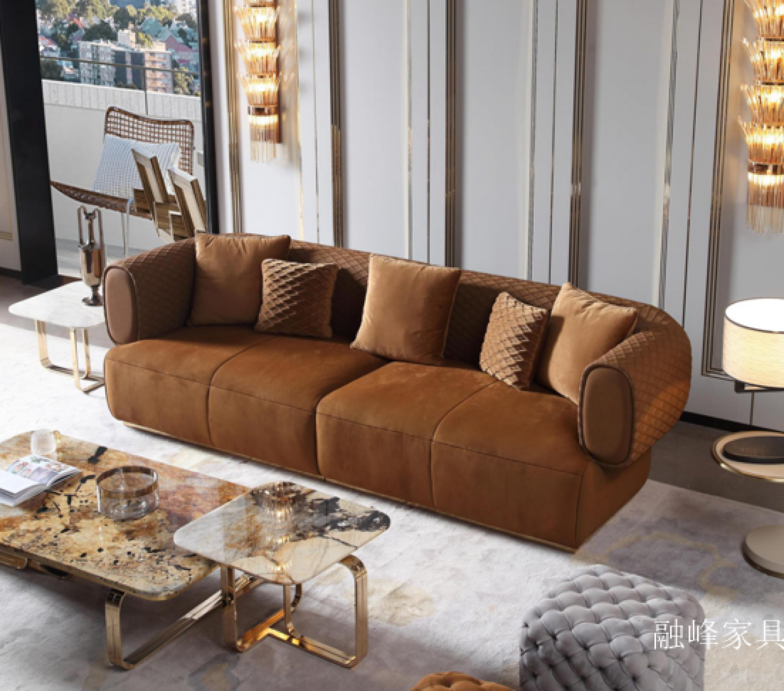 融峰家具 Home Furniture Product 《Caramel retro art sofa》 融峰家具 Home Furniture Product 《Caramel retro art sofa》【图2】