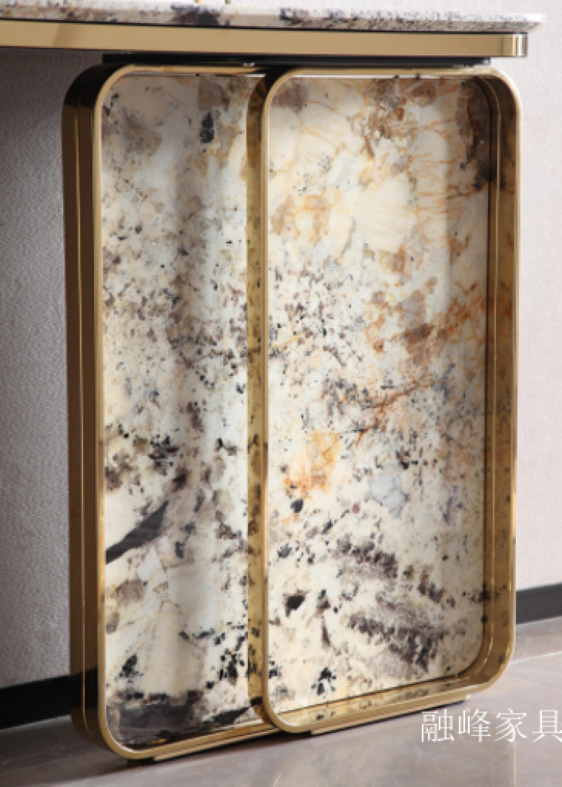 融峰家具 Home Furniture Product 《Golden marble entrance cabinet》 融峰家具 Home Furniture Product 《Golden marble entrance cabinet》【图2】