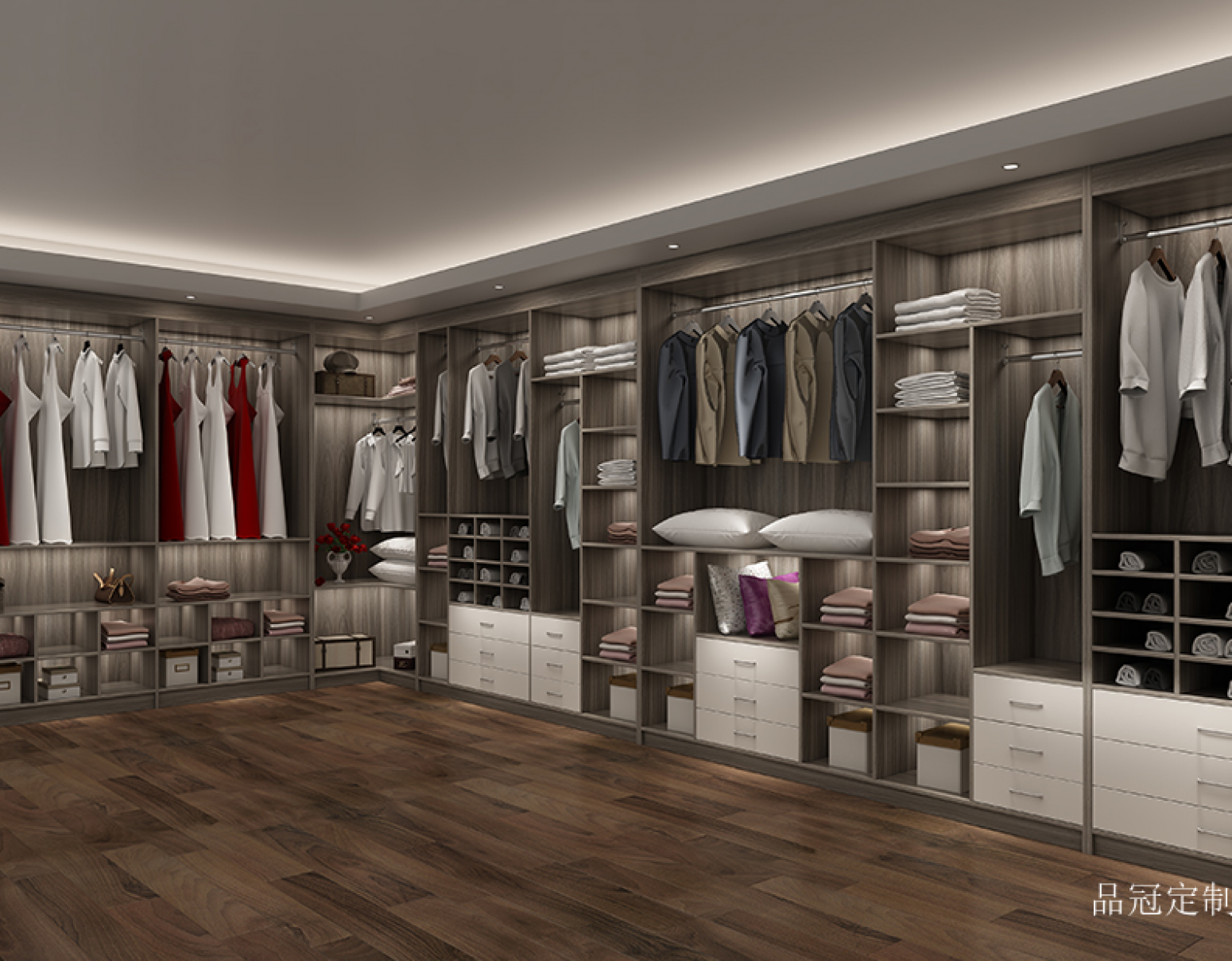 品冠定制 Home Furniture Product 《Deep Wood Panoramic Storage wardrobe》 品冠定制 Home Furniture Product 《Deep Wood Panoramic Storage wardrobe》【图0】