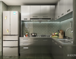 Product picture:Furniture factory 品冠定制 Bathroom furniture product name 《Silver-gray minimalist urban style cabinets》议价