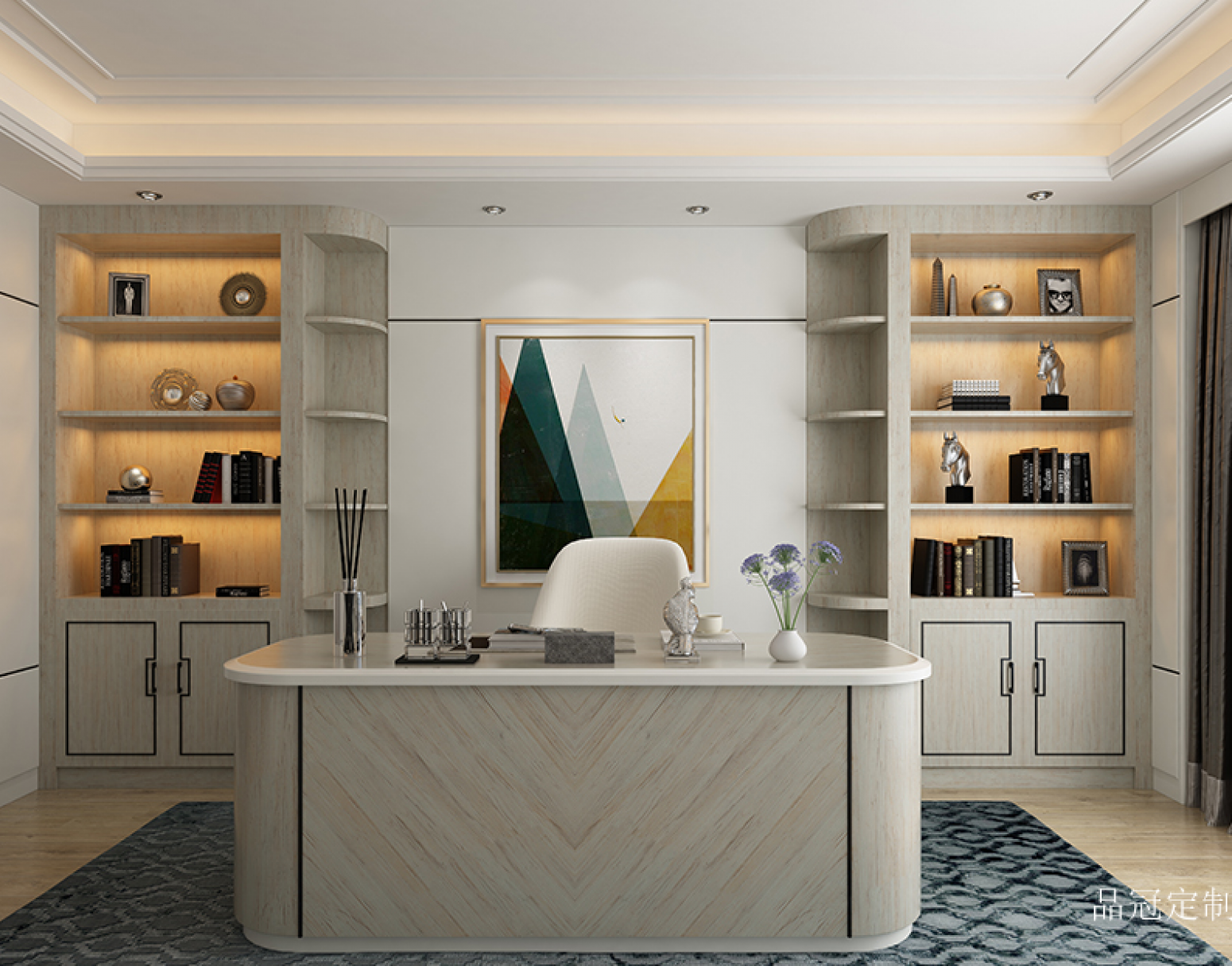 品冠定制 Home Furniture Product 《Shallow Wood Light Luxury Study》 品冠定制 Home Furniture Product 《Shallow Wood Light Luxury Study》【图0】