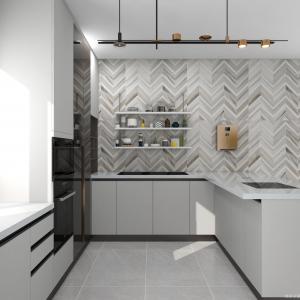 韩信全屋Bathroom furniture《Light gray herringbone elegant cabinet》