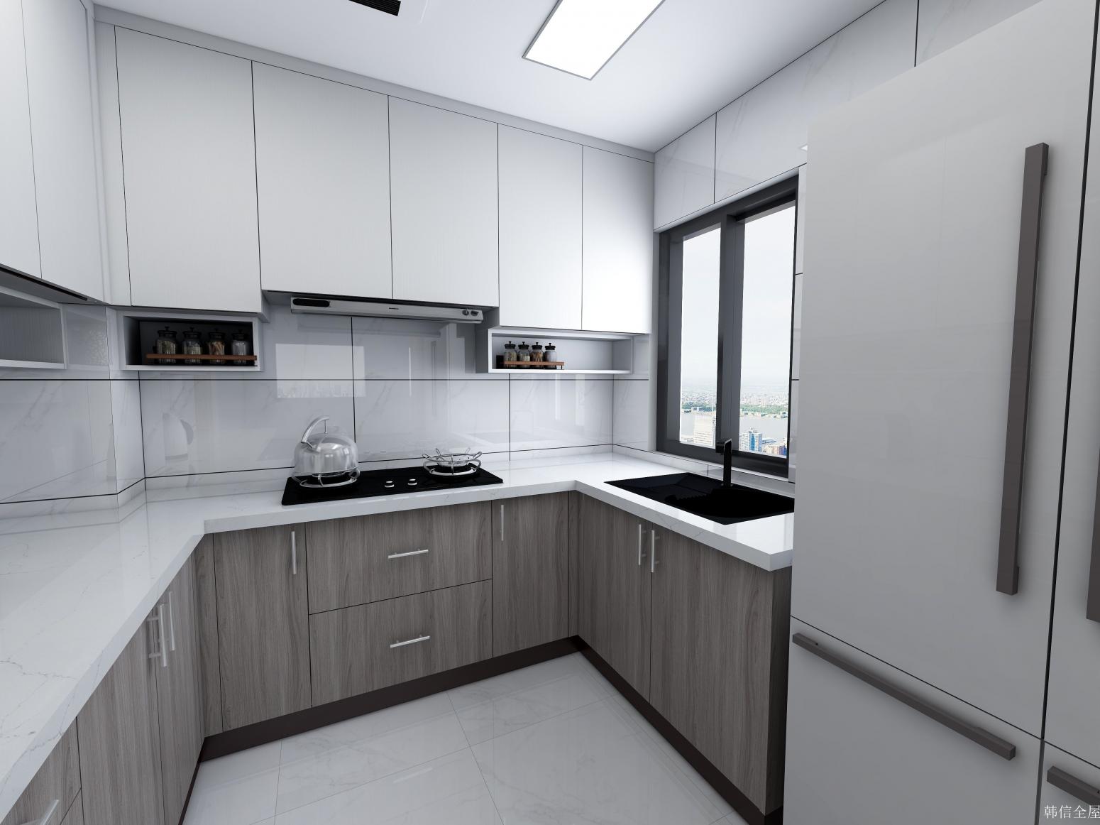 韩信全屋 Bathroom furniture product 《Shallow wood white ambry adjust lighting Jane》